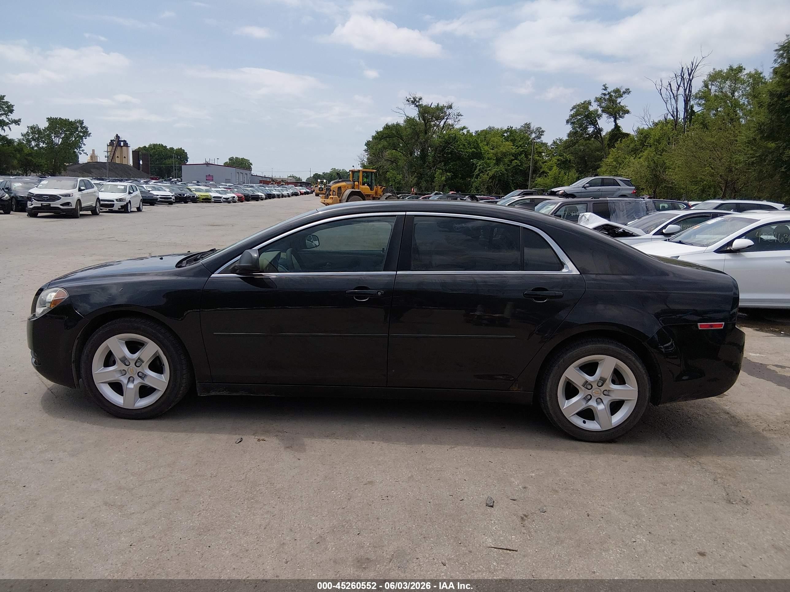 2012 Chevrolet Malibu Ls Black vin: 1G1ZB5E02CF147437