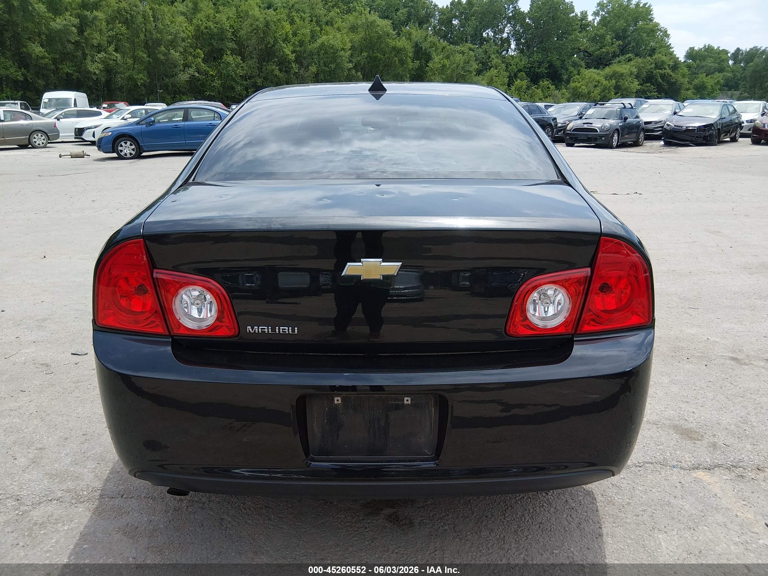 2012 Chevrolet Malibu Ls Black vin: 1G1ZB5E02CF147437