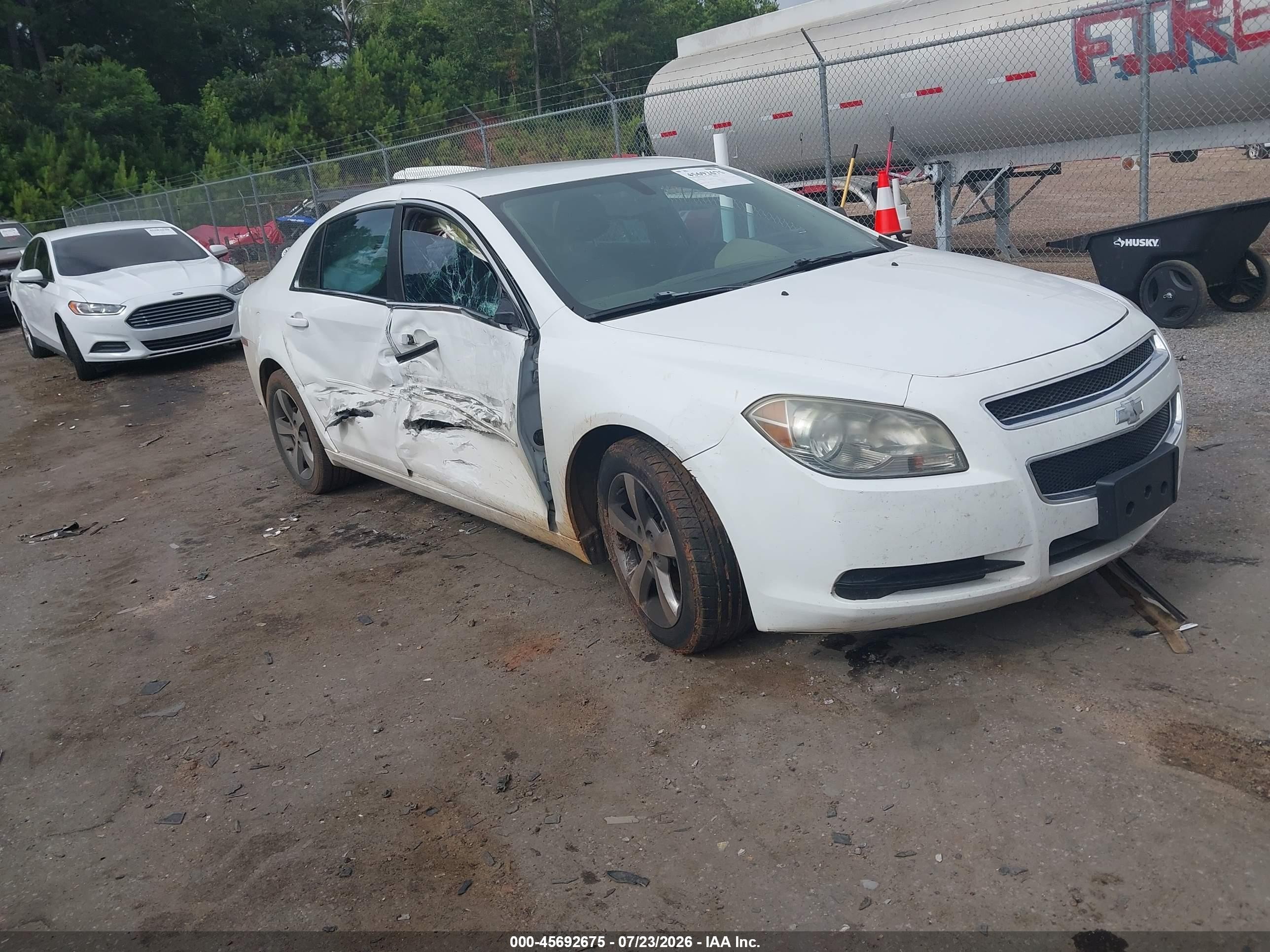 2012 Chevrolet Malibu Ls White vin: 1G1ZB5E02CF152315