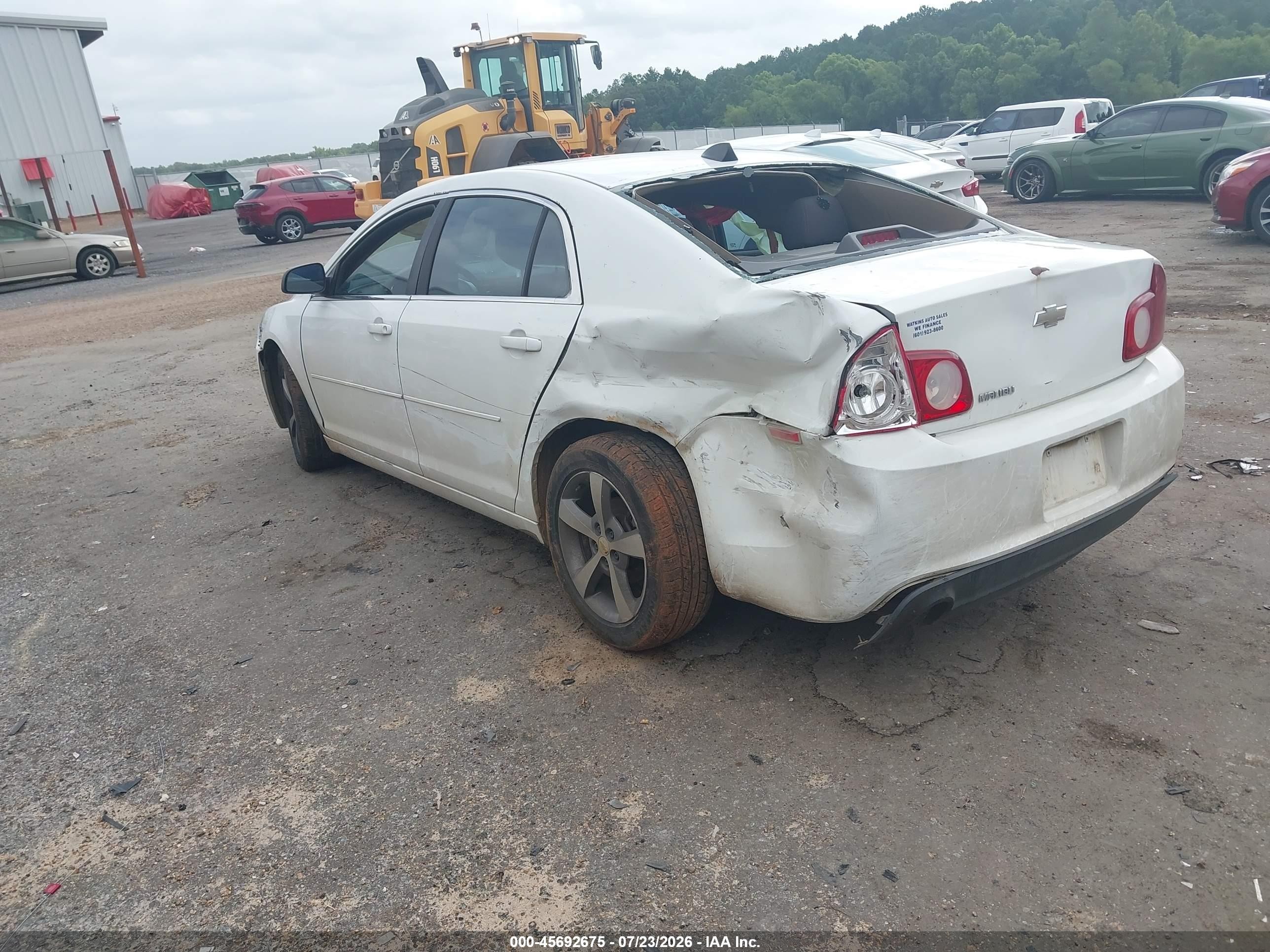 2012 Chevrolet Malibu Ls White vin: 1G1ZB5E02CF152315