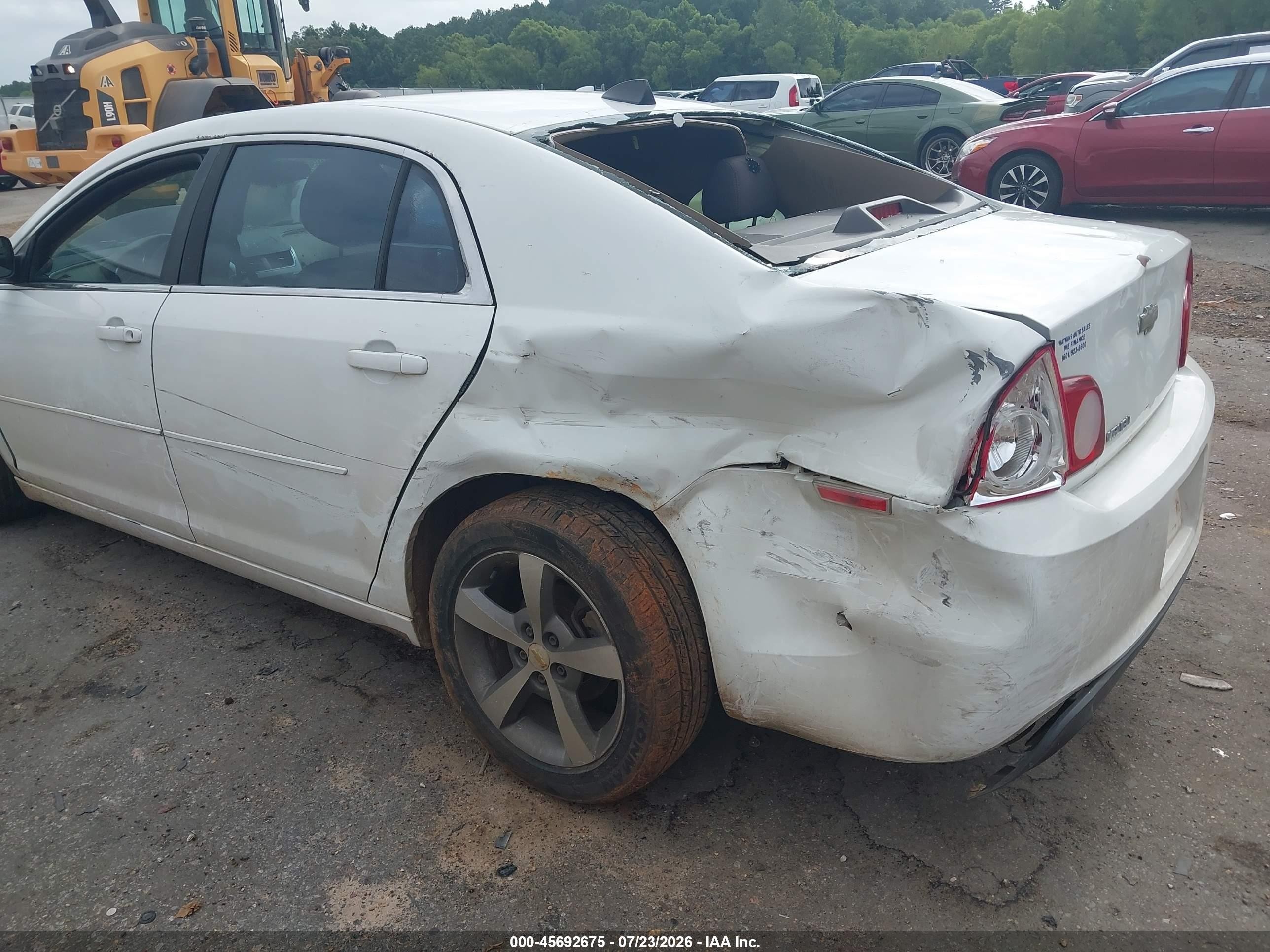 2012 Chevrolet Malibu Ls White vin: 1G1ZB5E02CF152315