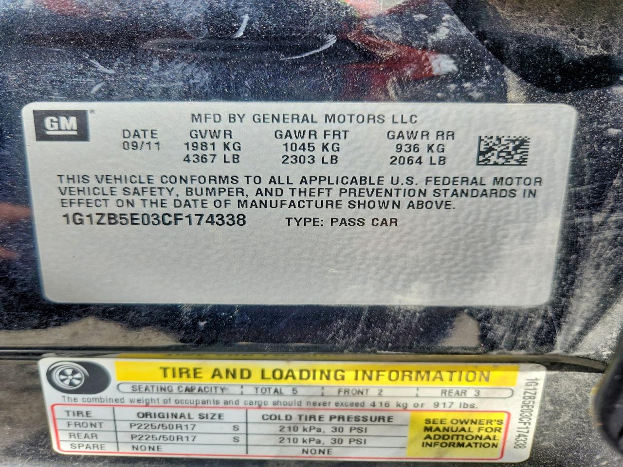 2012 Chevrolet Malibu Ls Charcoal vin: 1G1ZB5E03CF174338