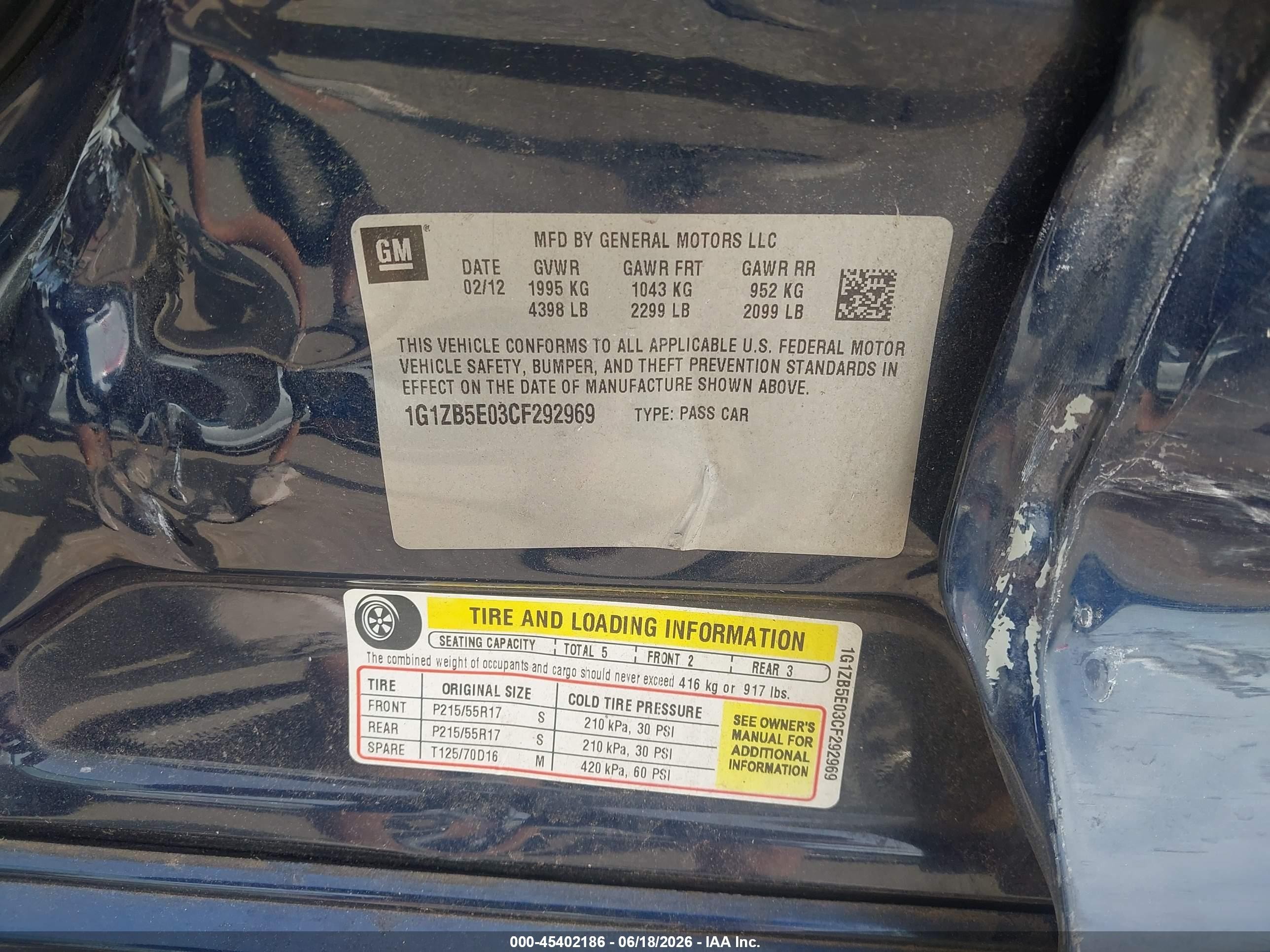 2012 Chevrolet Malibu Ls Blue vin: 1G1ZB5E03CF292969