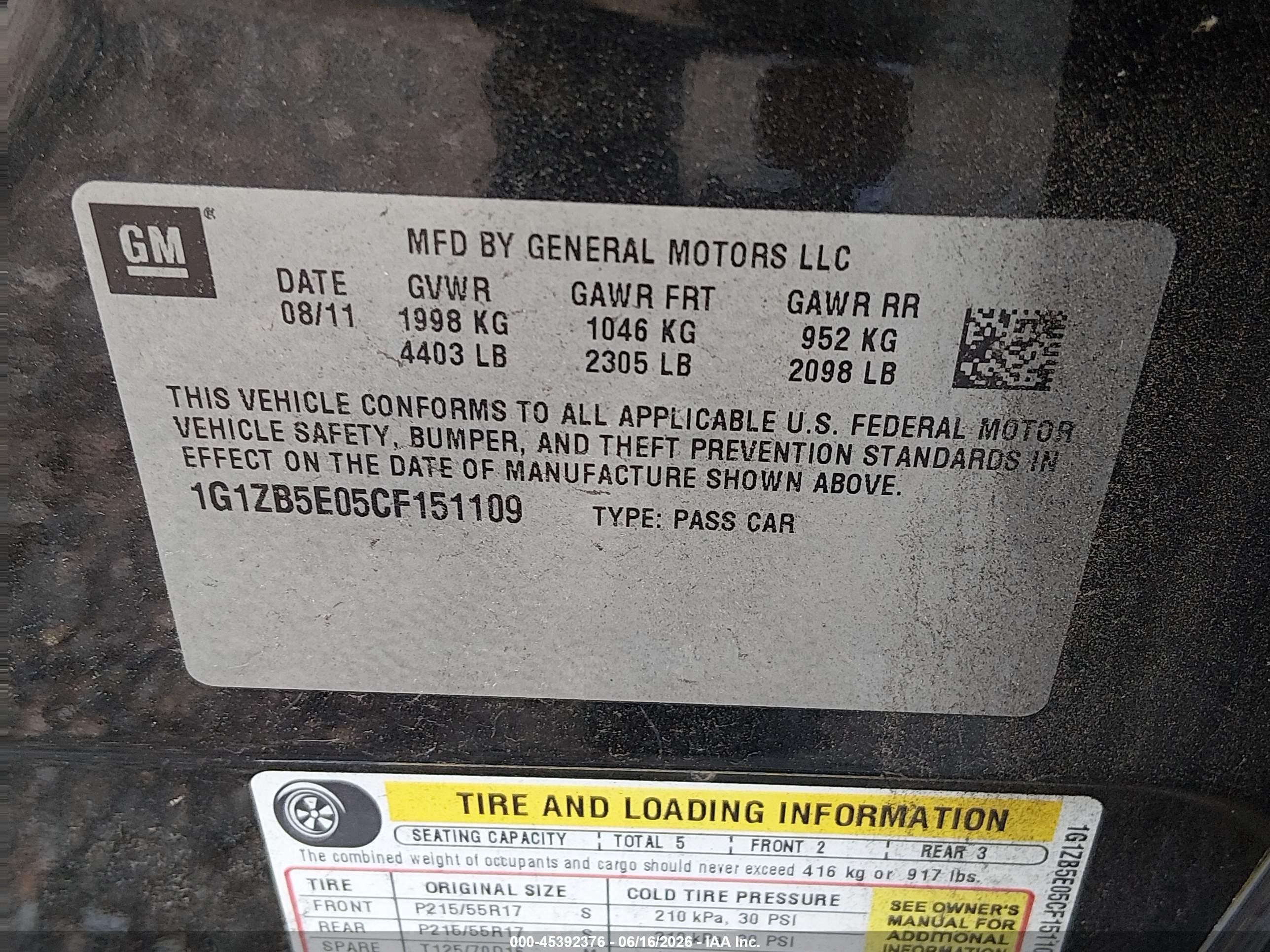 2012 Chevrolet Malibu Ls Black vin: 1G1ZB5E05CF151109