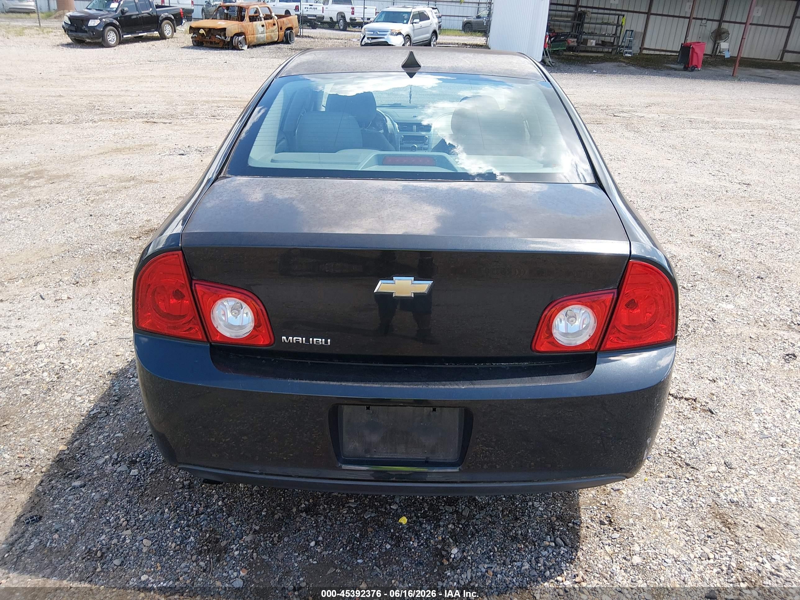 2012 Chevrolet Malibu Ls Black vin: 1G1ZB5E05CF151109