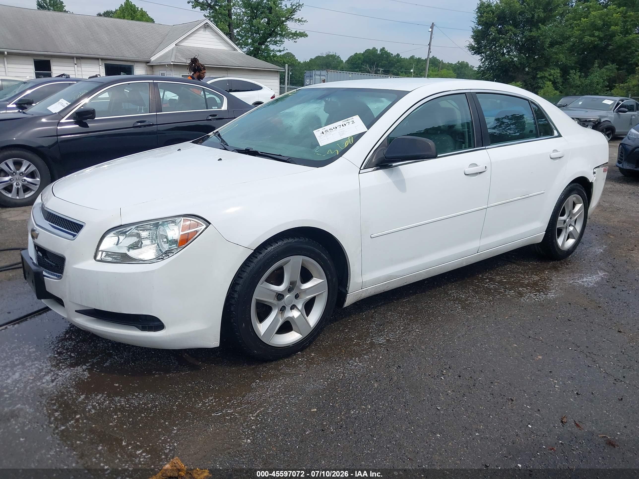 2012 Chevrolet Malibu Ls White vin: 1G1ZB5E05CF177662