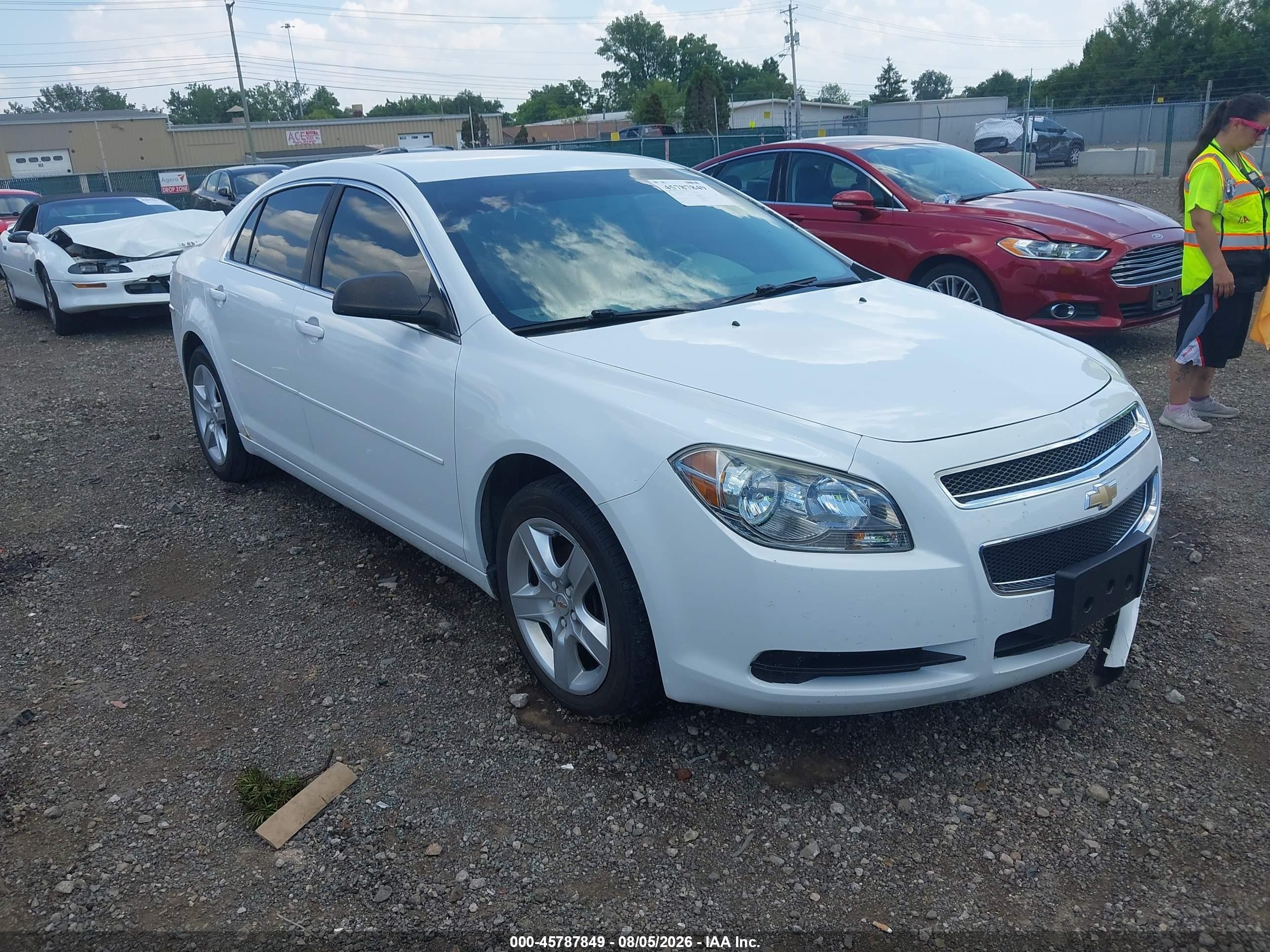 2012 Chevrolet Malibu Ls Yellow vin: 1G1ZB5E05CF254269