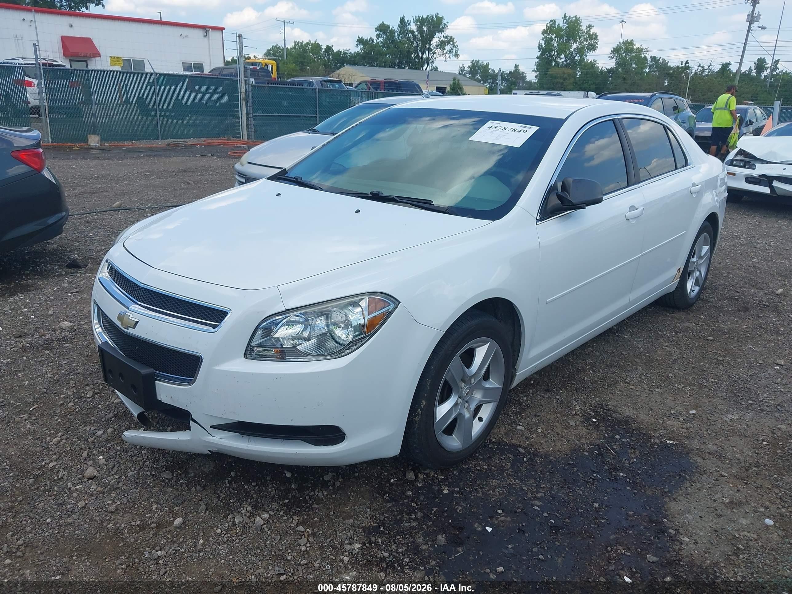 2012 Chevrolet Malibu Ls Yellow vin: 1G1ZB5E05CF254269