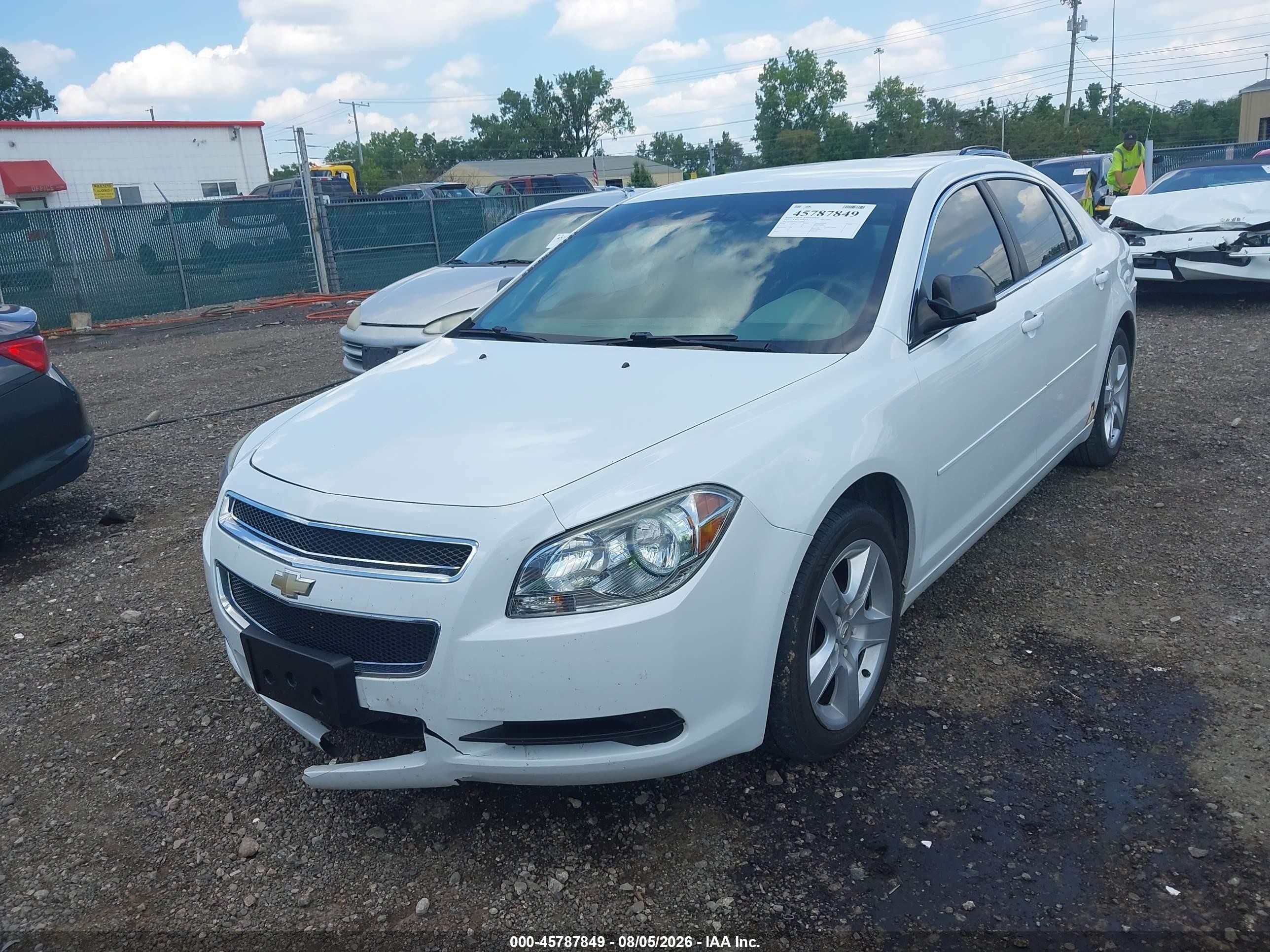 2012 Chevrolet Malibu Ls Yellow vin: 1G1ZB5E05CF254269