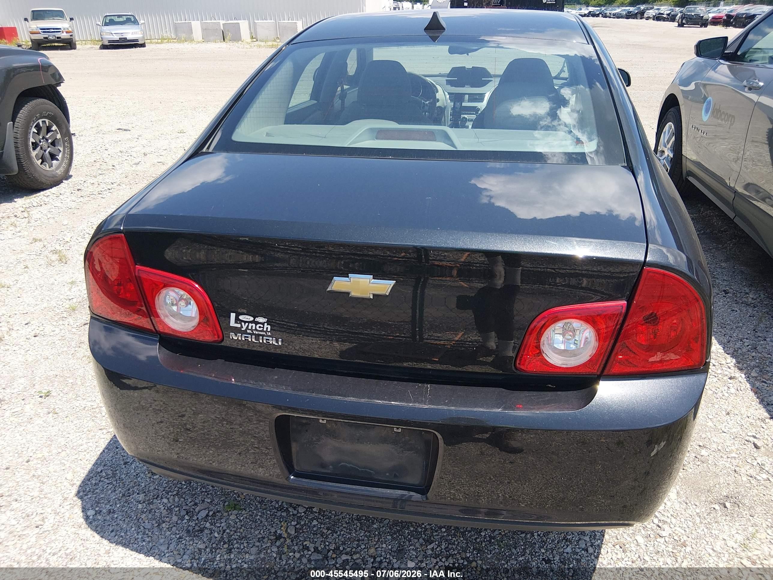 2012 Chevrolet Malibu Ls Black vin: 1G1ZB5E06CF162099