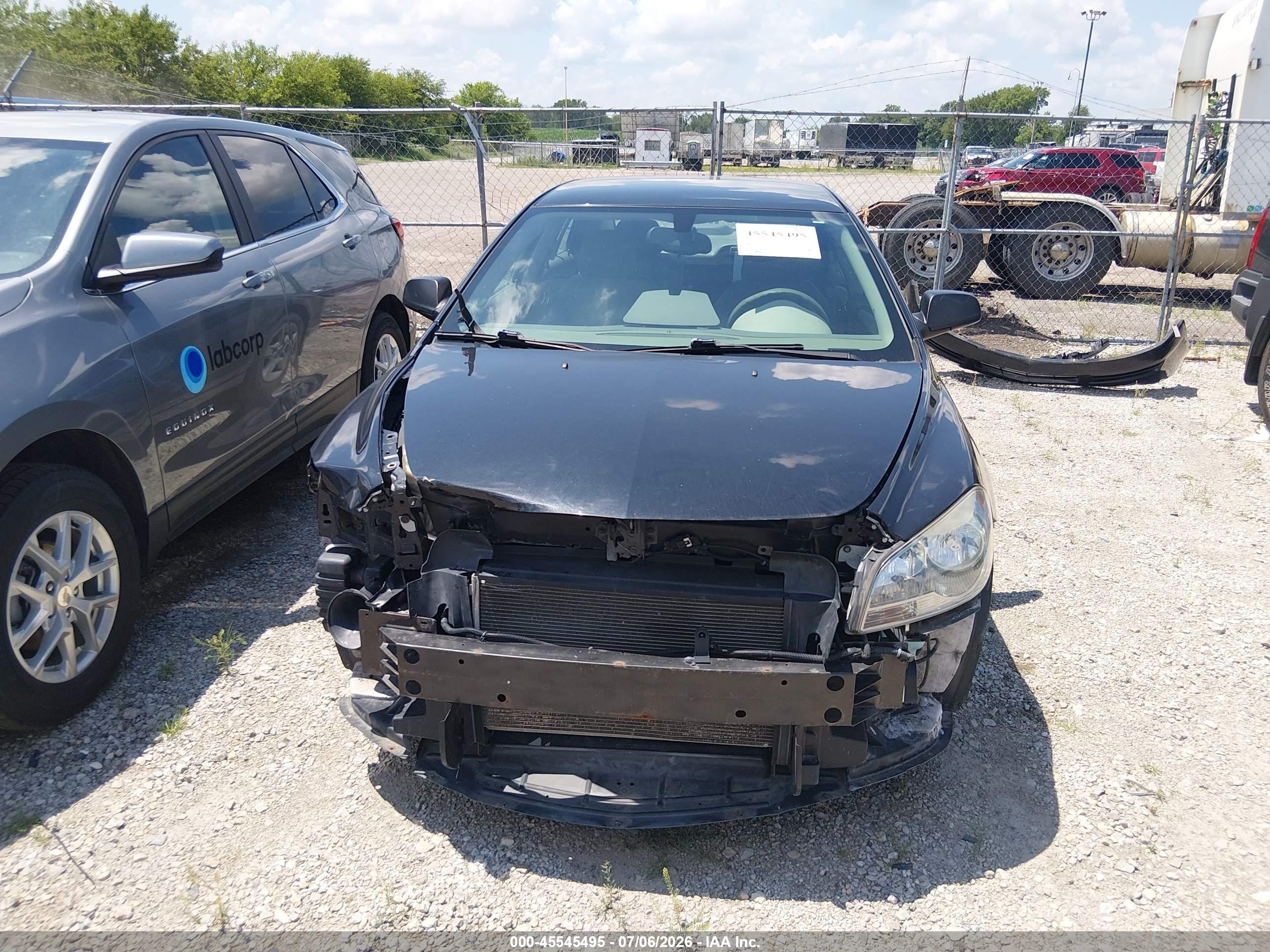 2012 Chevrolet Malibu Ls Black vin: 1G1ZB5E06CF162099
