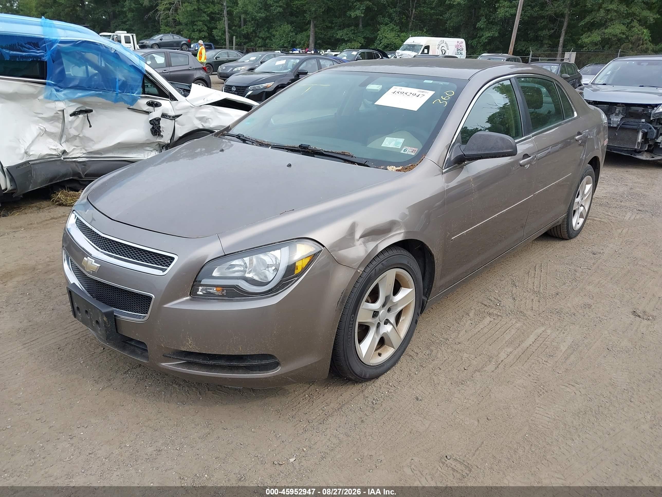 2012 Chevrolet Malibu Ls Dark Brown vin: 1G1ZB5E06CF224892
