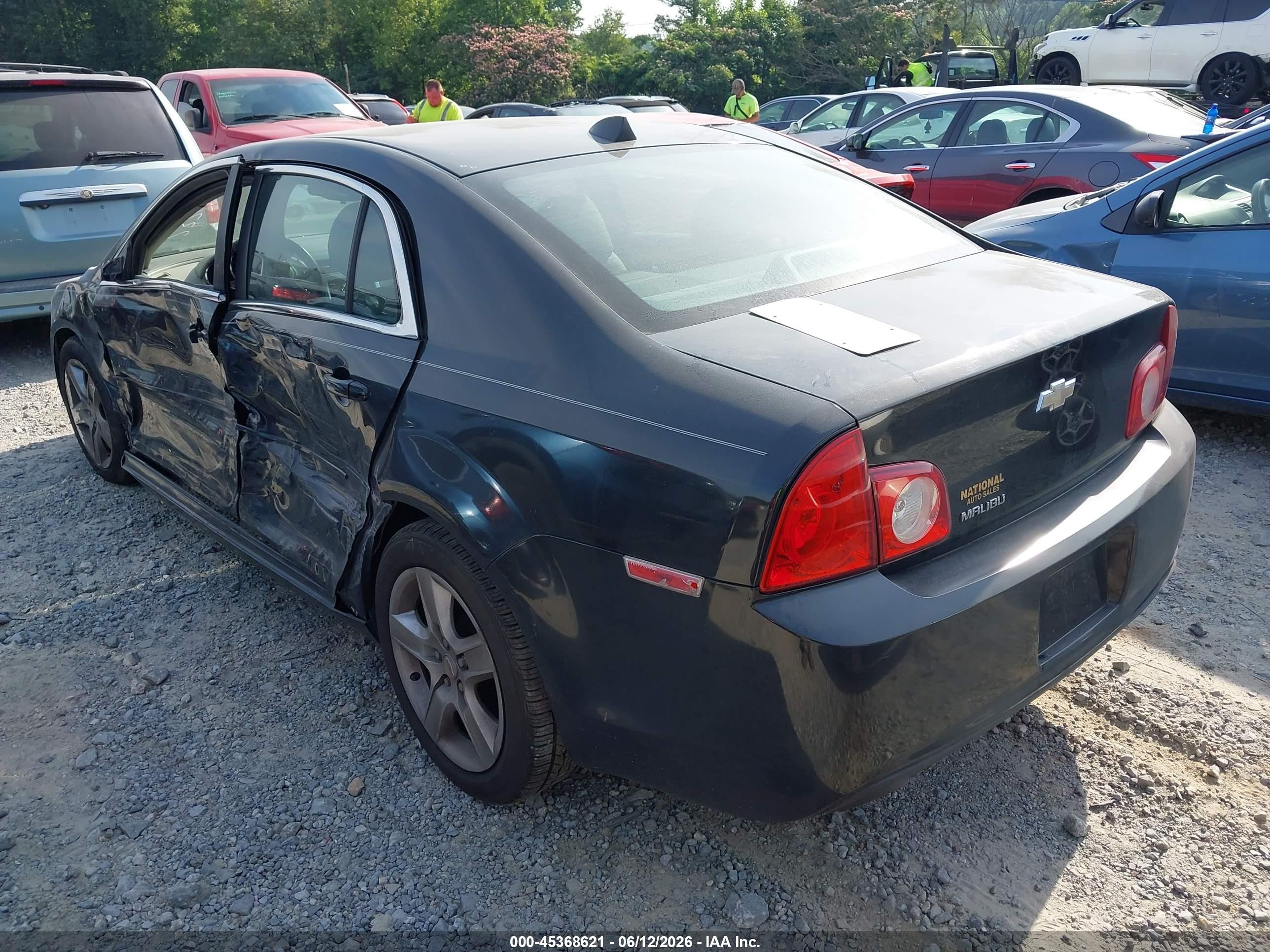2012 Chevrolet Malibu Ls Black vin: 1G1ZB5E06CF237660