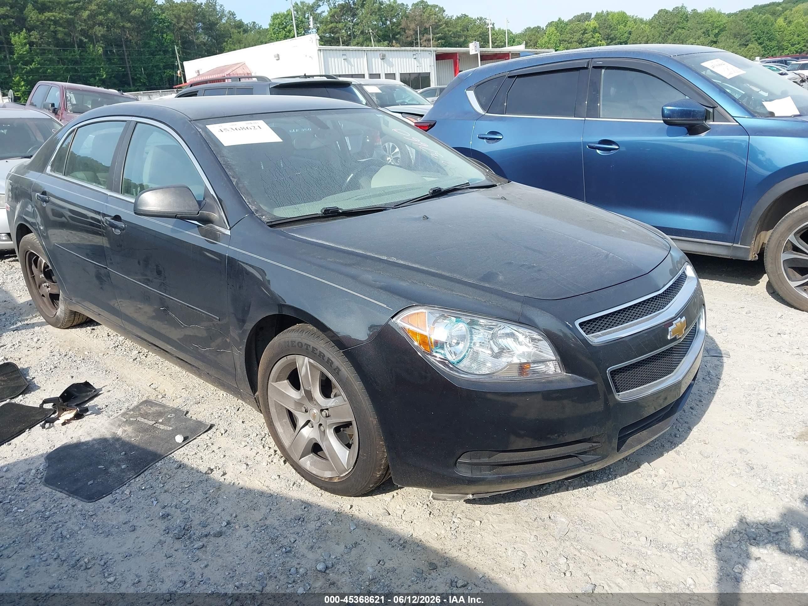 2012 Chevrolet Malibu Ls Black vin: 1G1ZB5E06CF237660