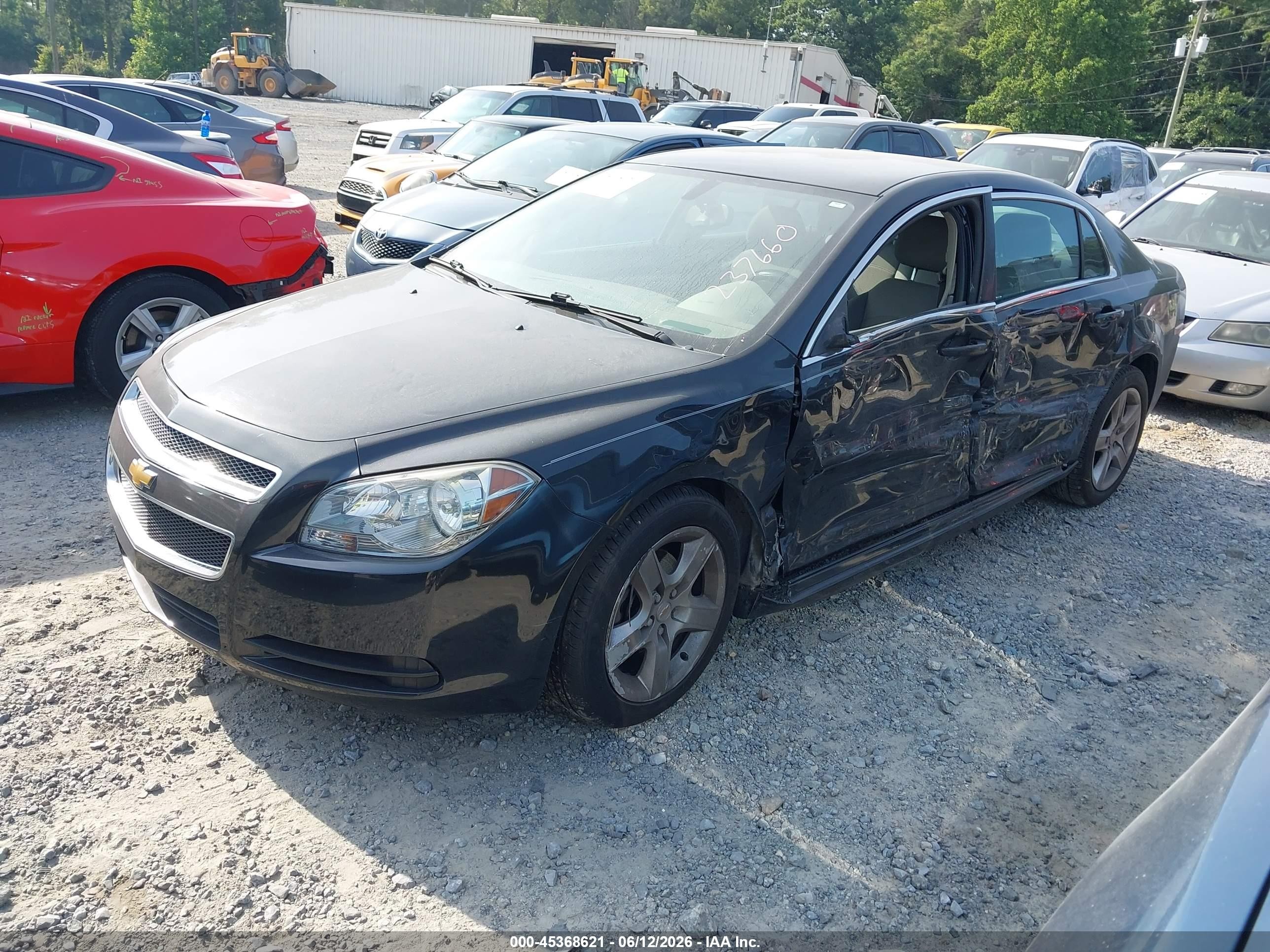 2012 Chevrolet Malibu Ls Black vin: 1G1ZB5E06CF237660