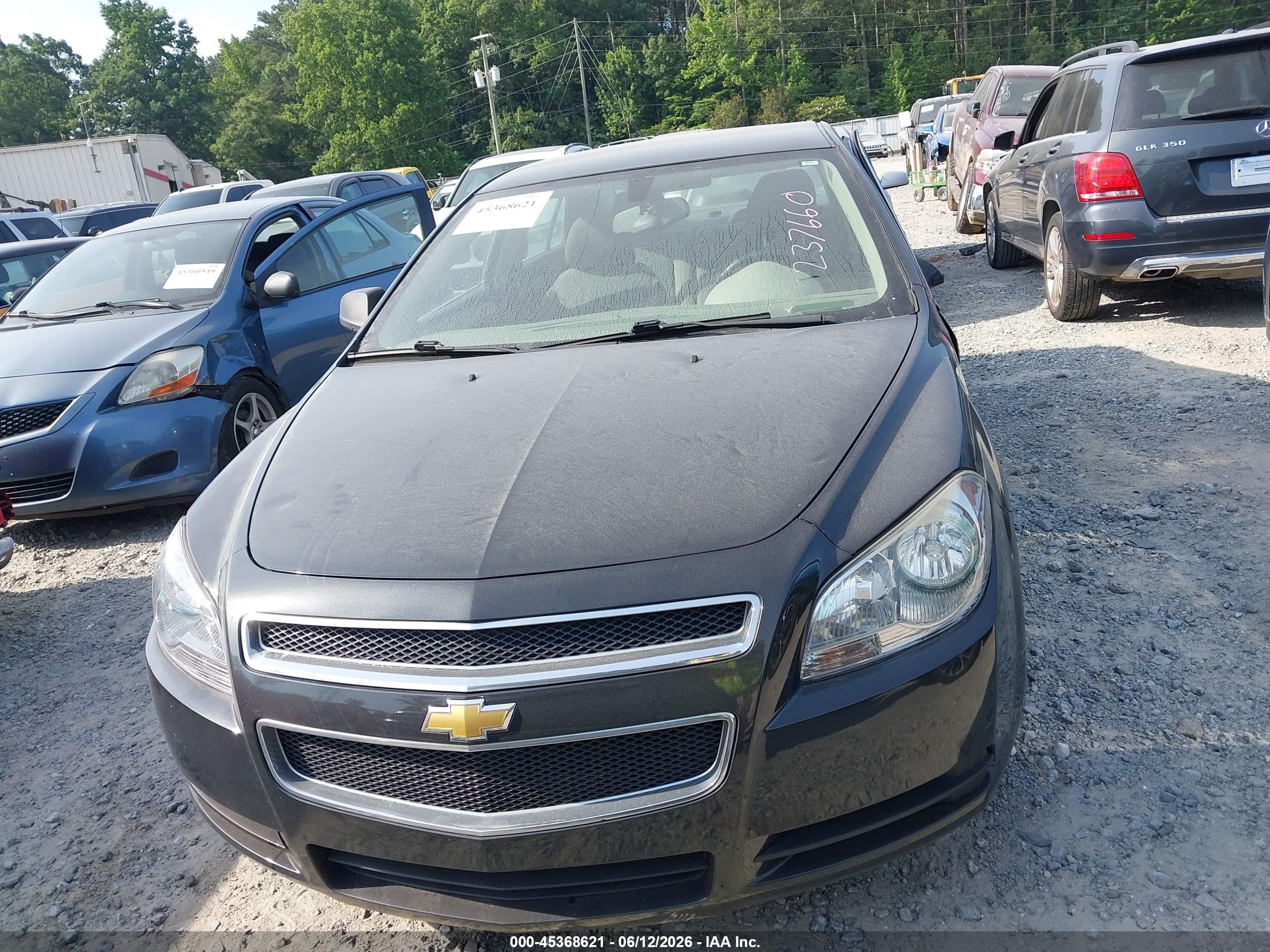 2012 Chevrolet Malibu Ls Black vin: 1G1ZB5E06CF237660