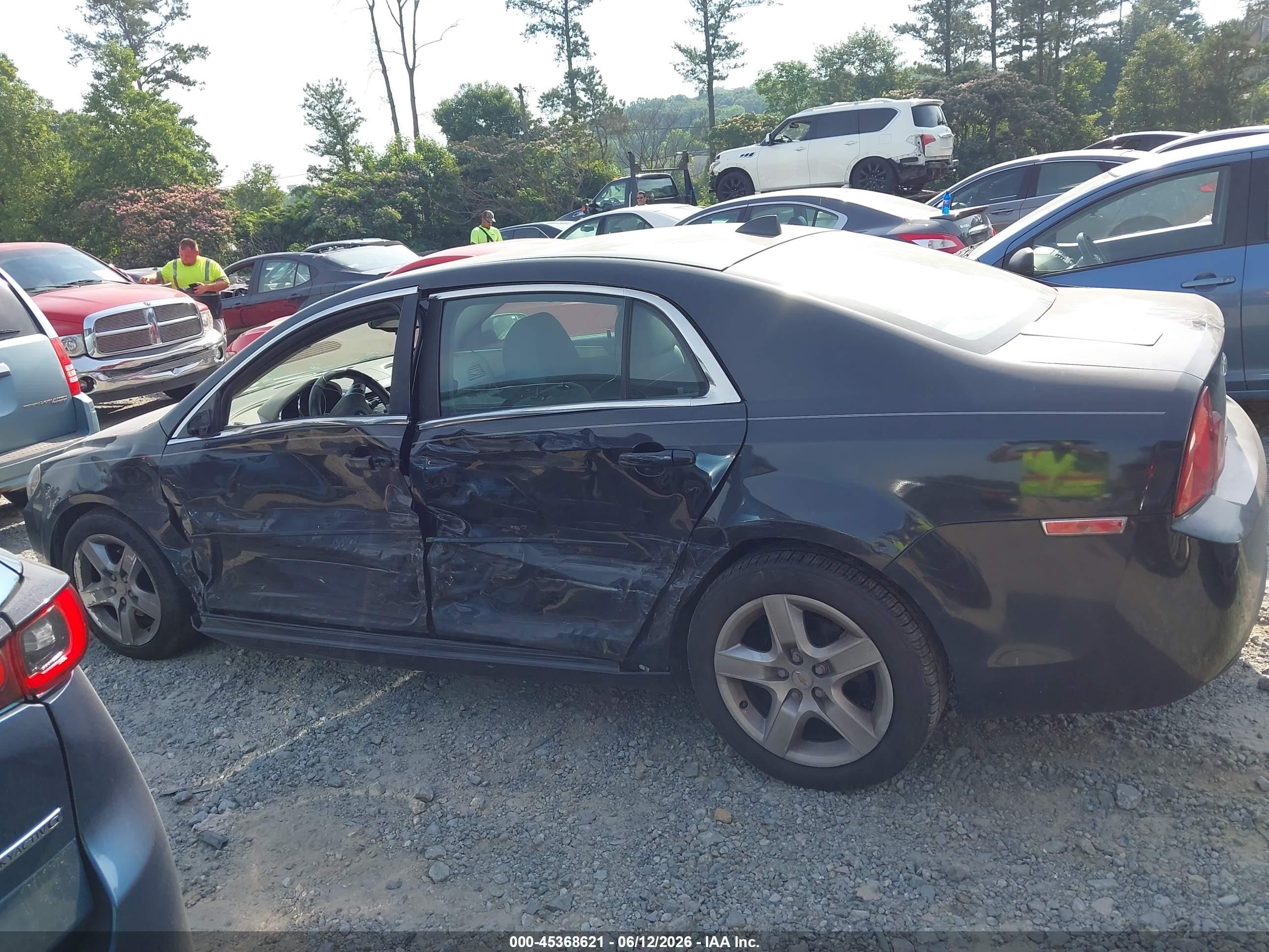 2012 Chevrolet Malibu Ls Black vin: 1G1ZB5E06CF237660