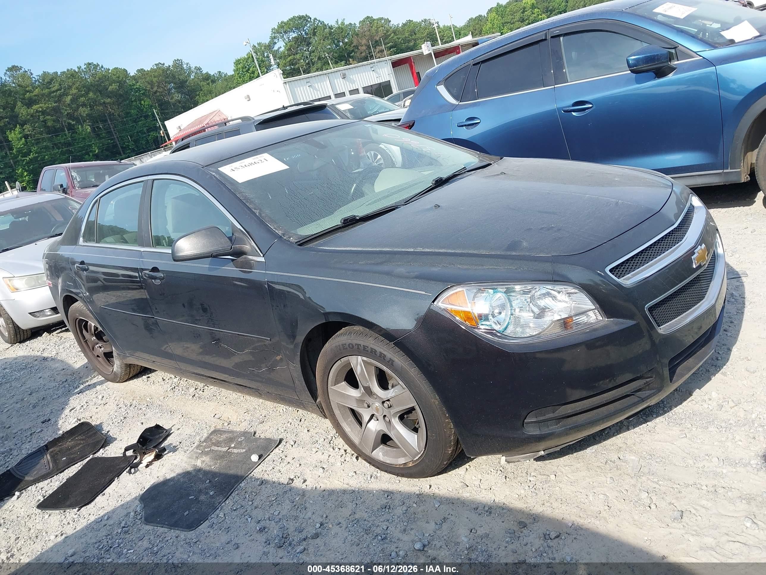 2012 Chevrolet Malibu Ls Black vin: 1G1ZB5E06CF237660