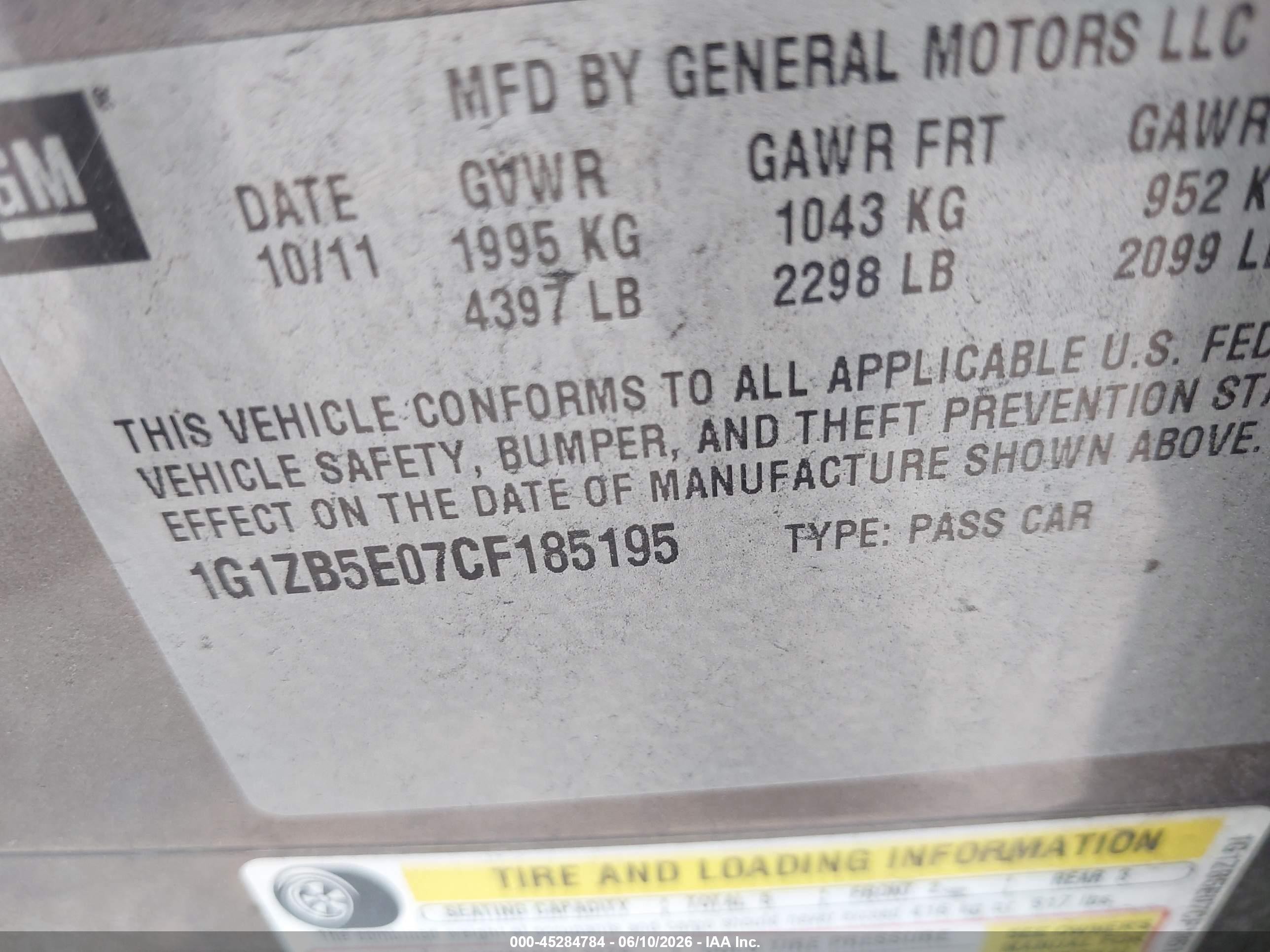 2012 Chevrolet Malibu Ls Brown vin: 1G1ZB5E07CF185195