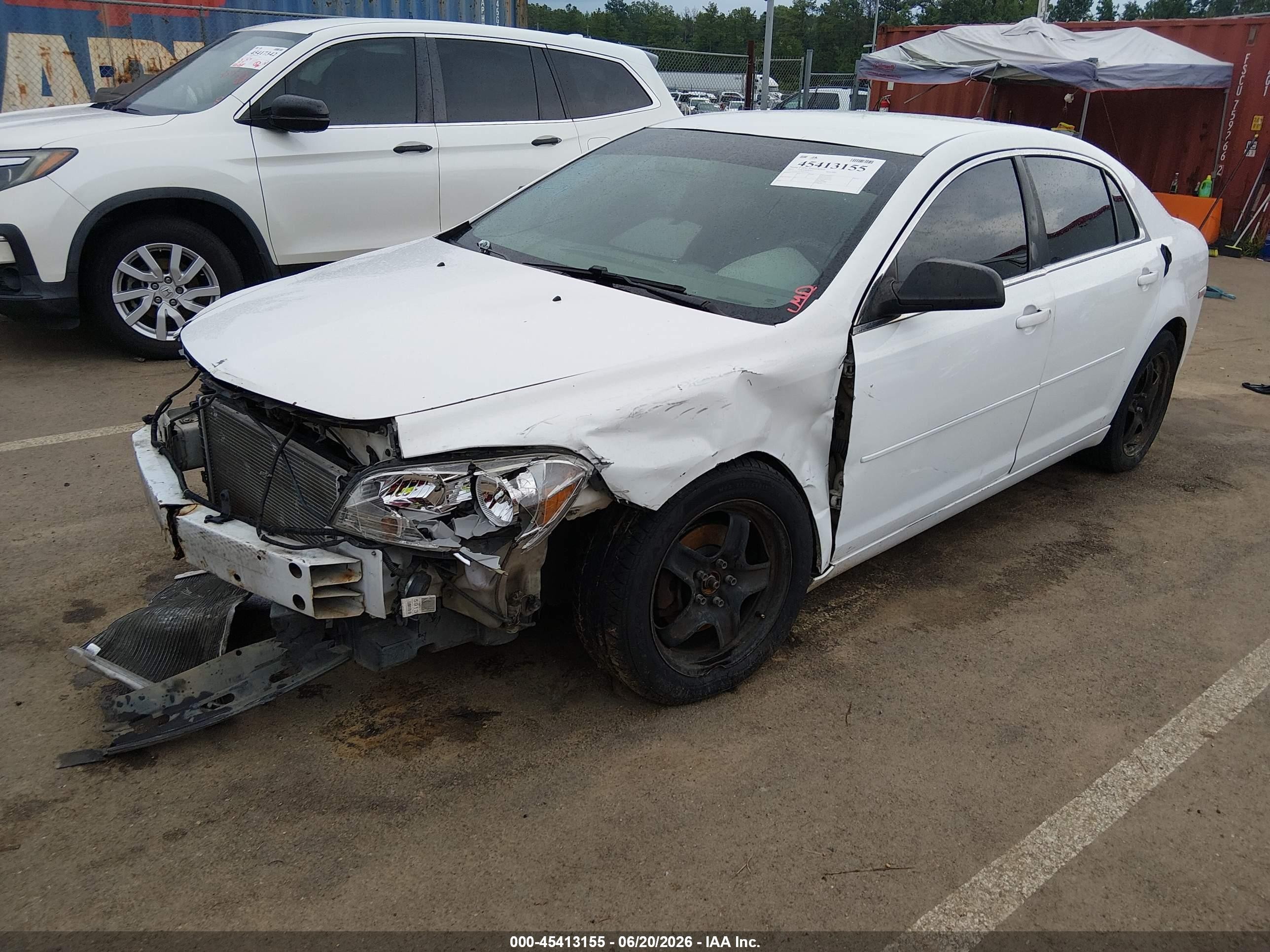 2012 Chevrolet Malibu Ls White vin: 1G1ZB5E07CF192101