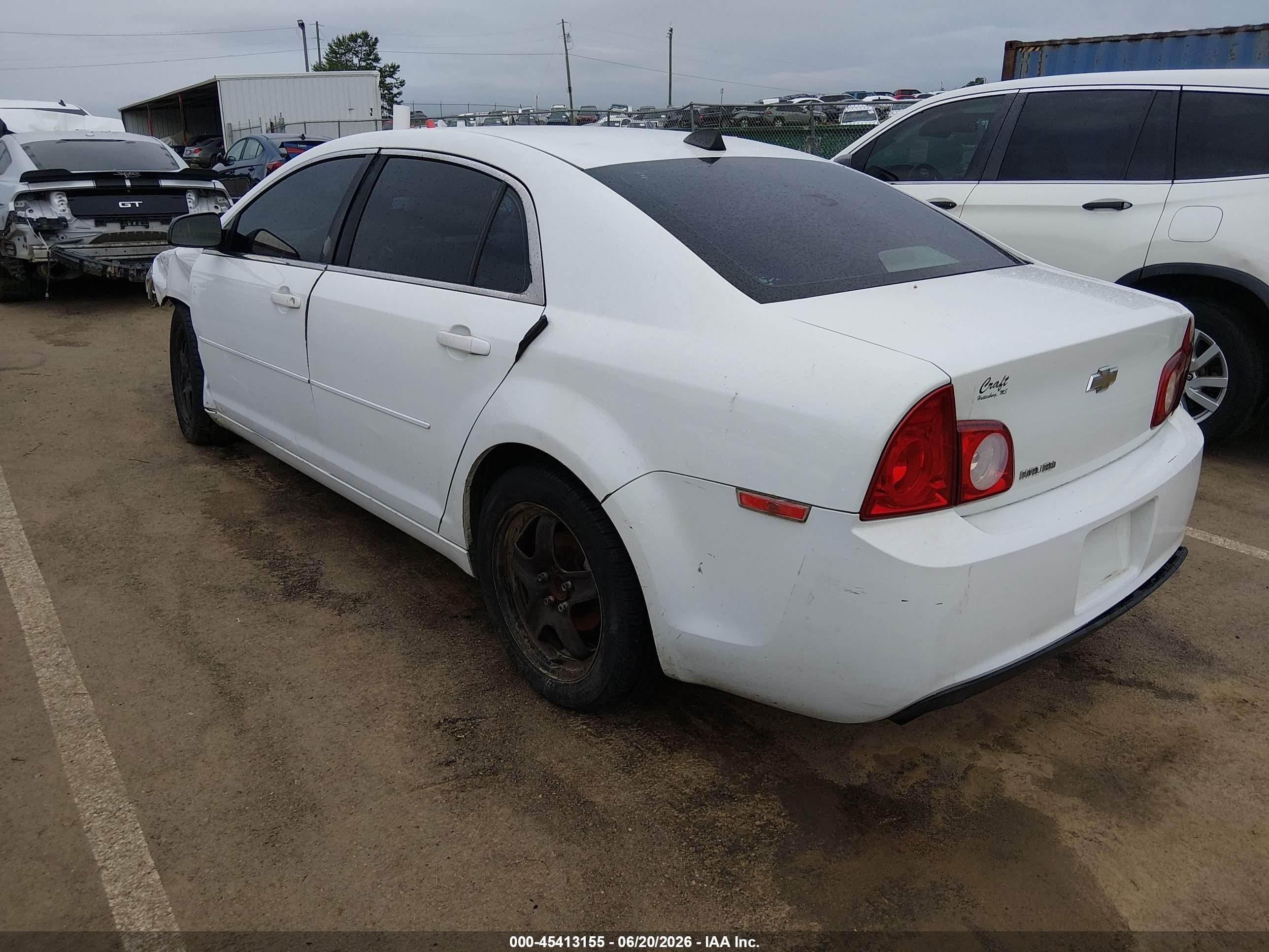 2012 Chevrolet Malibu Ls White vin: 1G1ZB5E07CF192101