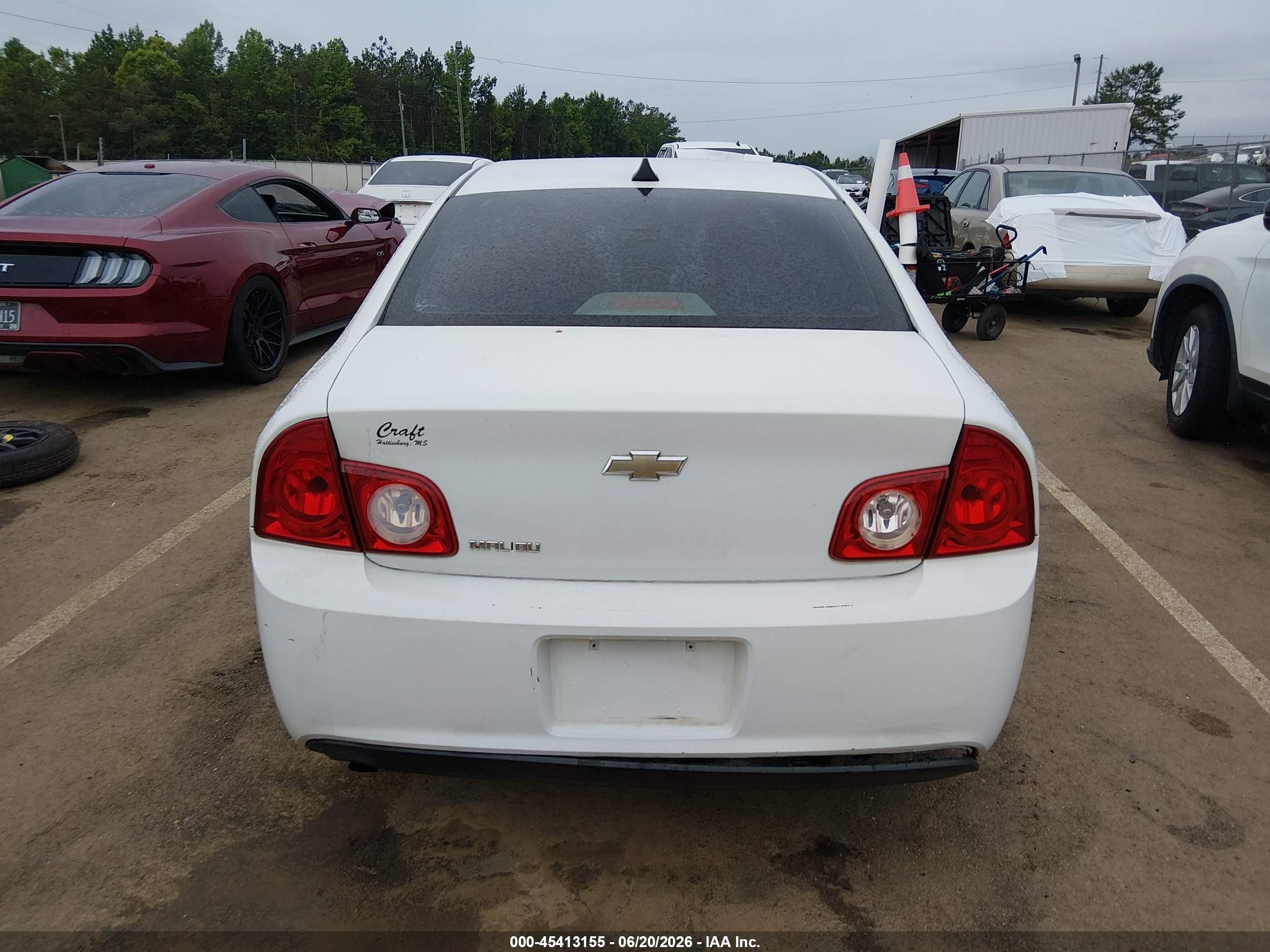 2012 Chevrolet Malibu Ls White vin: 1G1ZB5E07CF192101