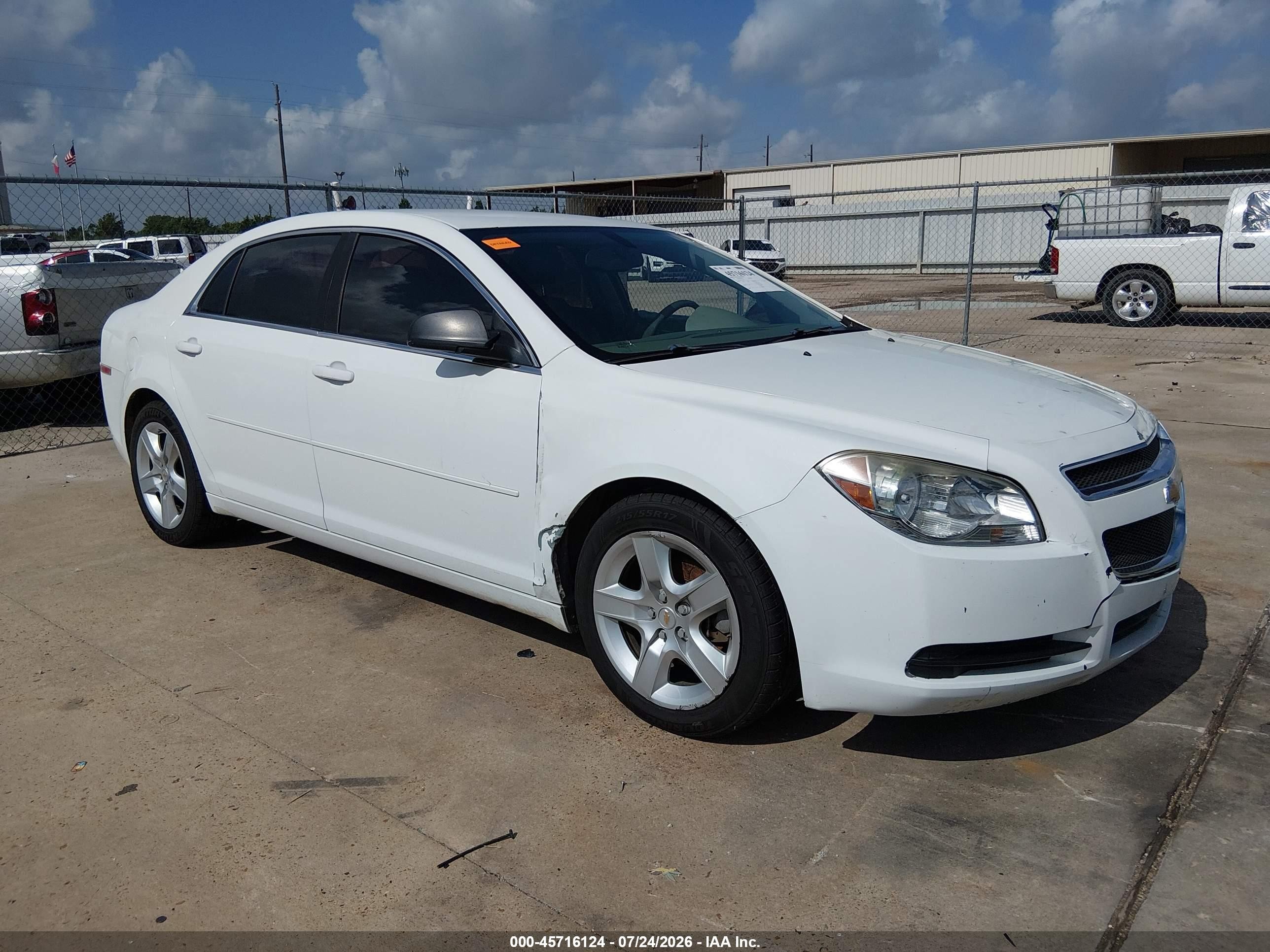 2012 Chevrolet Malibu Ls White vin: 1G1ZB5E07CF211908