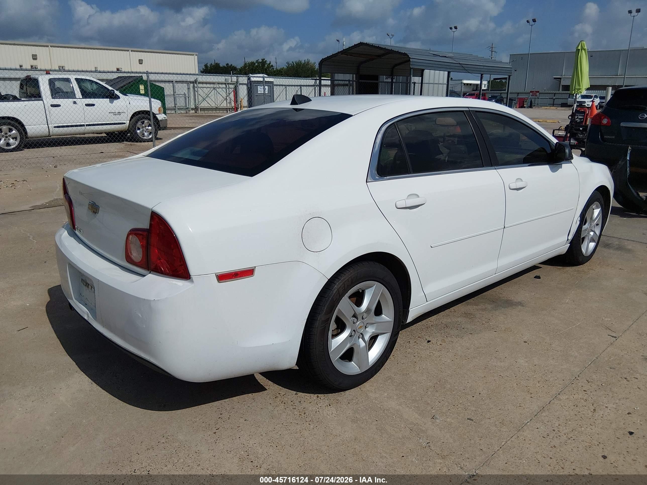 2012 Chevrolet Malibu Ls White vin: 1G1ZB5E07CF211908