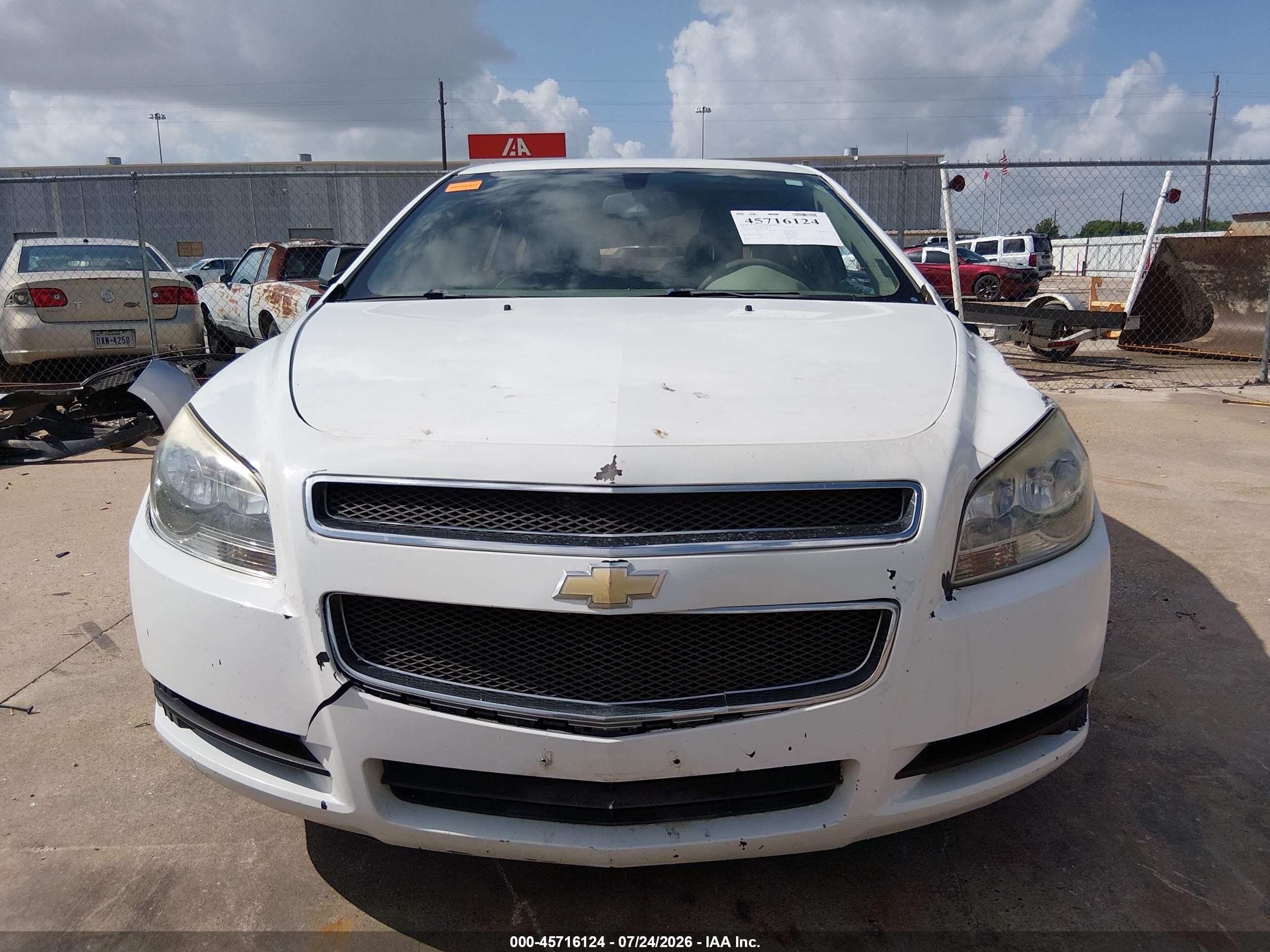 2012 Chevrolet Malibu Ls White vin: 1G1ZB5E07CF211908