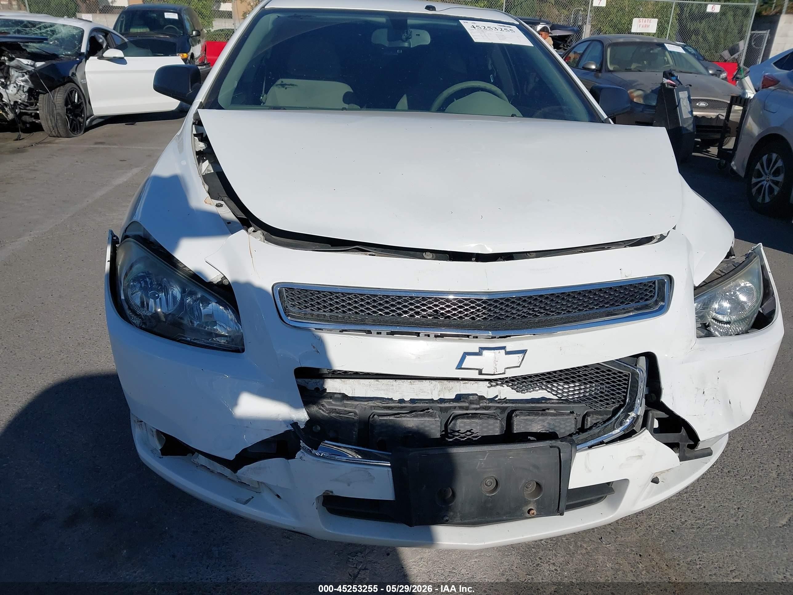 2012 Chevrolet Malibu Ls White vin: 1G1ZB5E07CF226912