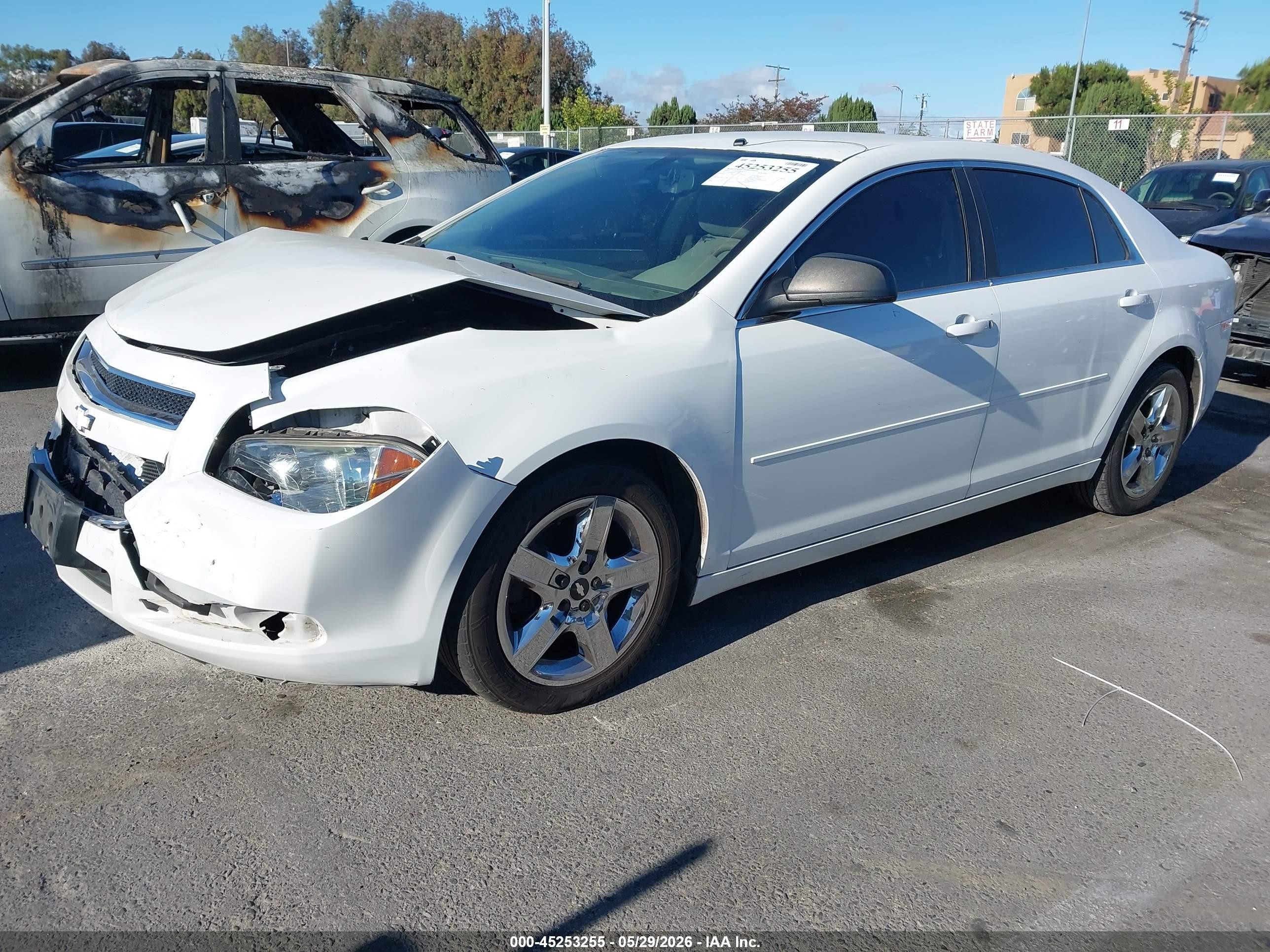 2012 Chevrolet Malibu Ls White vin: 1G1ZB5E07CF226912