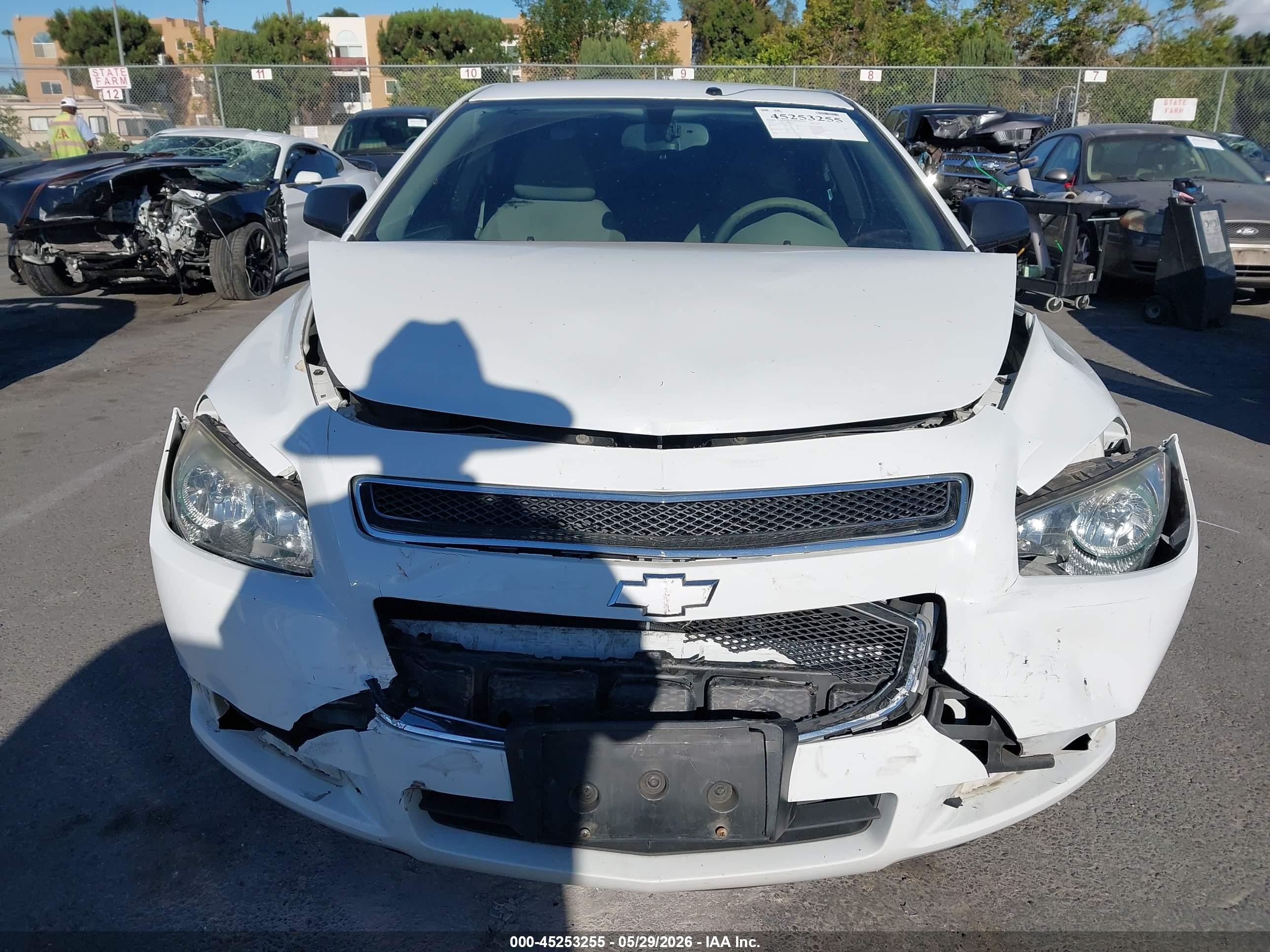 2012 Chevrolet Malibu Ls White vin: 1G1ZB5E07CF226912