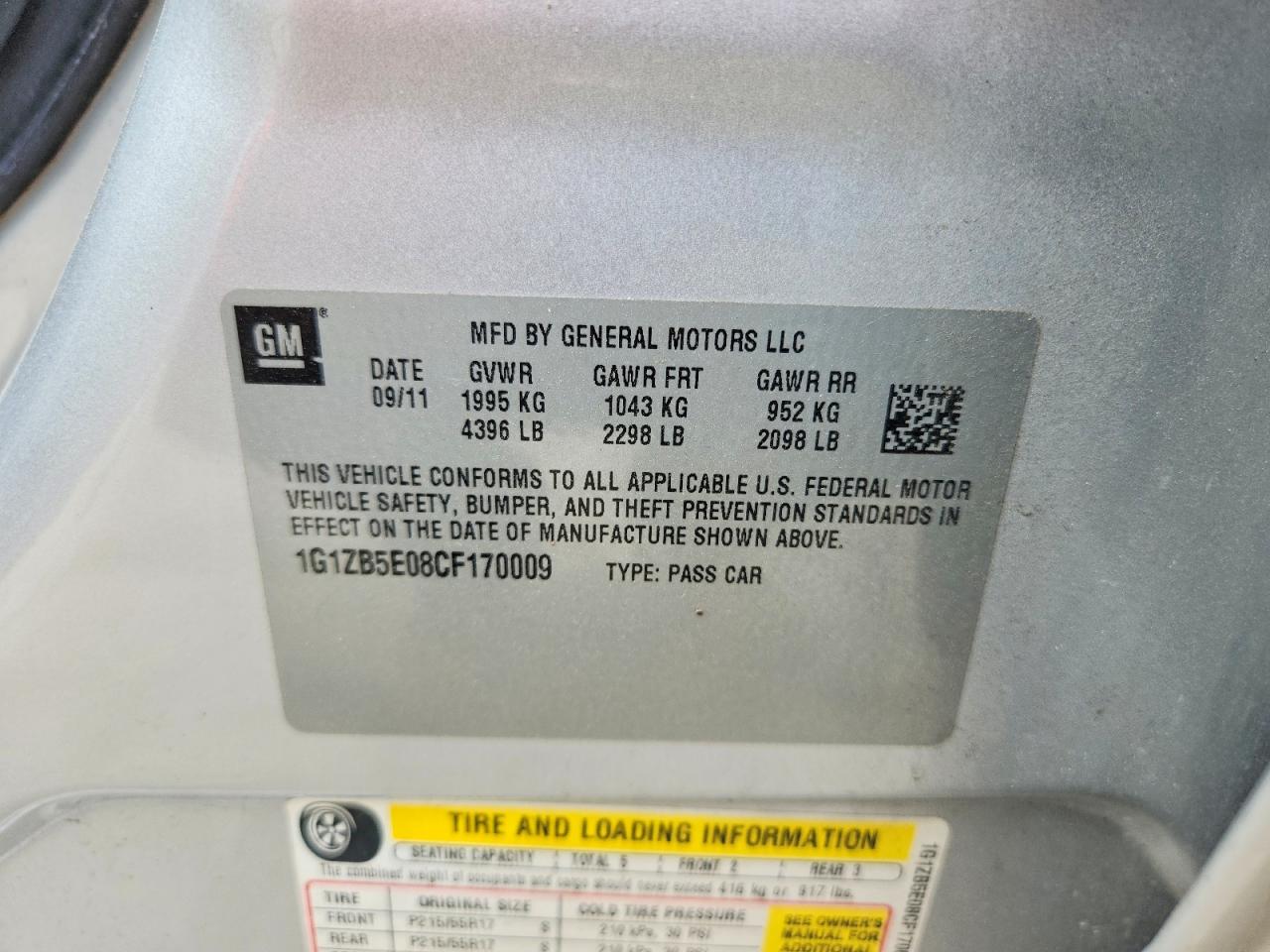2012 Chevrolet Malibu Ls Silver vin: 1G1ZB5E08CF170009