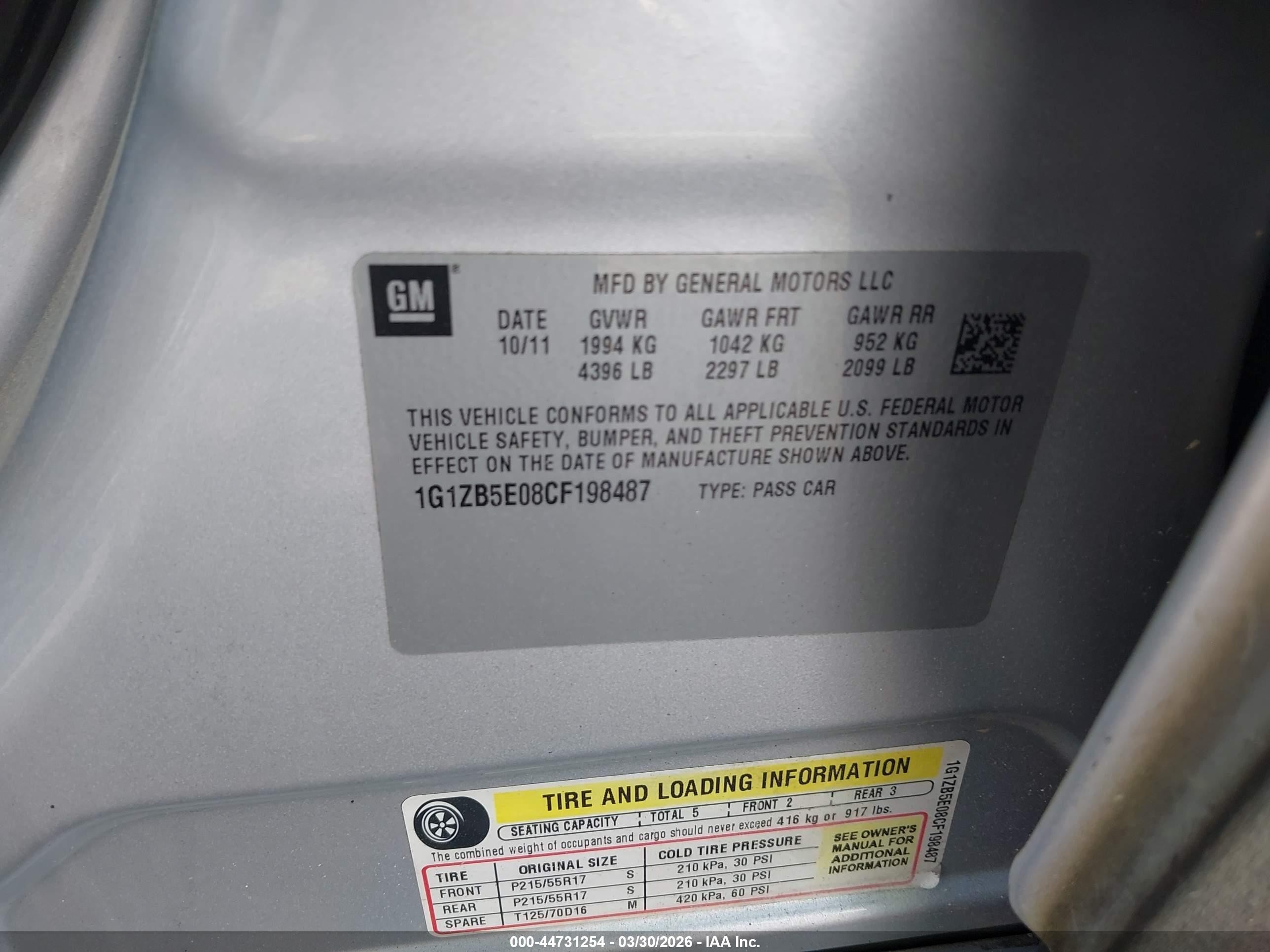 2012 Chevrolet Malibu Ls Silver vin: 1G1ZB5E08CF198487