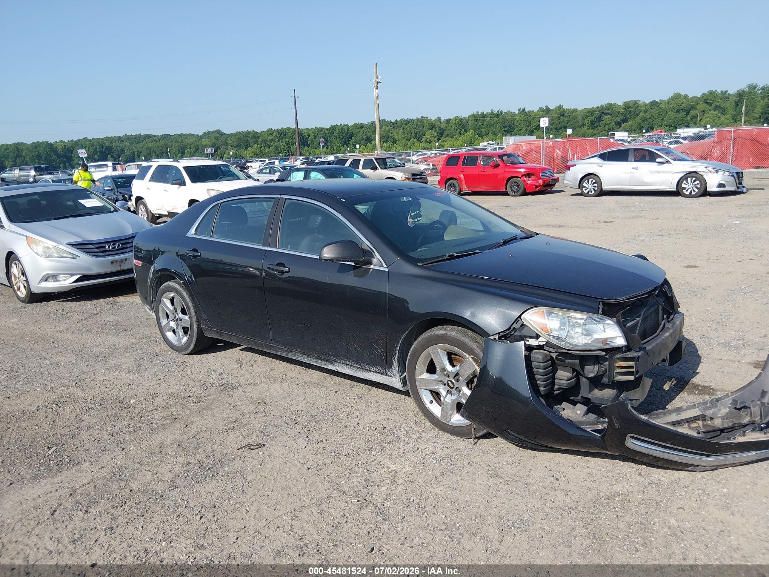2012 Chevrolet Malibu Ls Black vin: 1G1ZB5E08CF265878