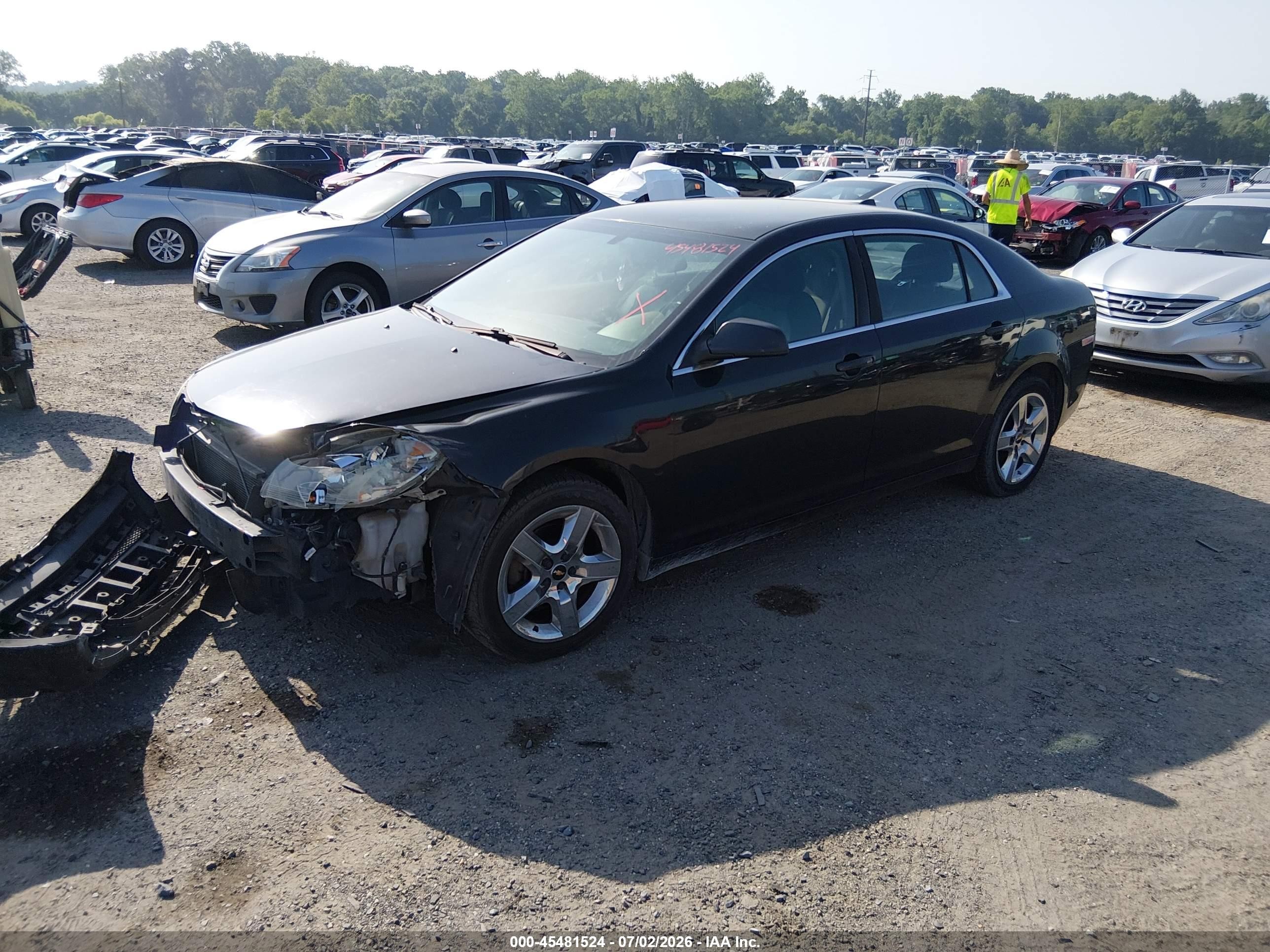 2012 Chevrolet Malibu Ls Black vin: 1G1ZB5E08CF265878