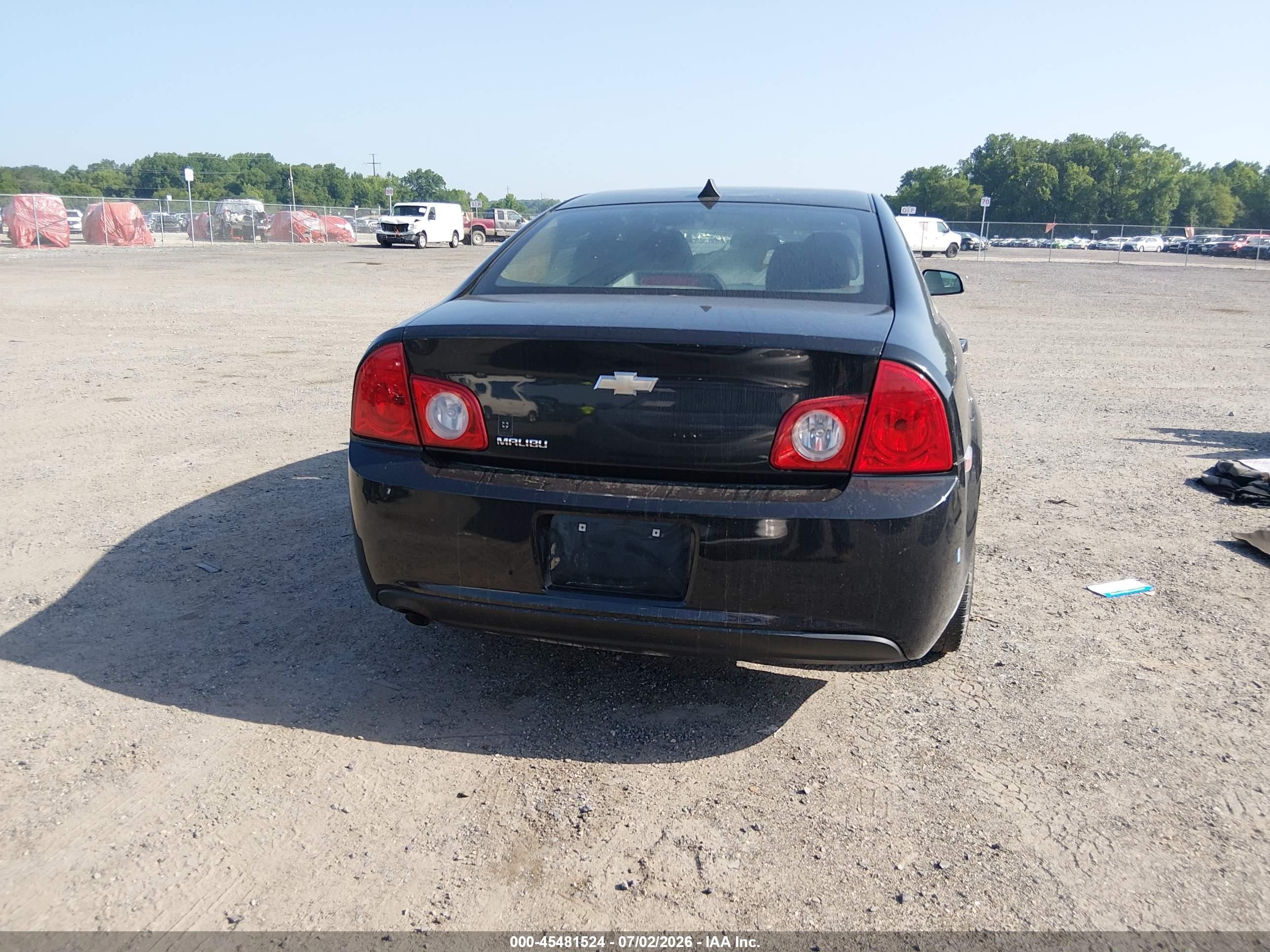 2012 Chevrolet Malibu Ls Black vin: 1G1ZB5E08CF265878