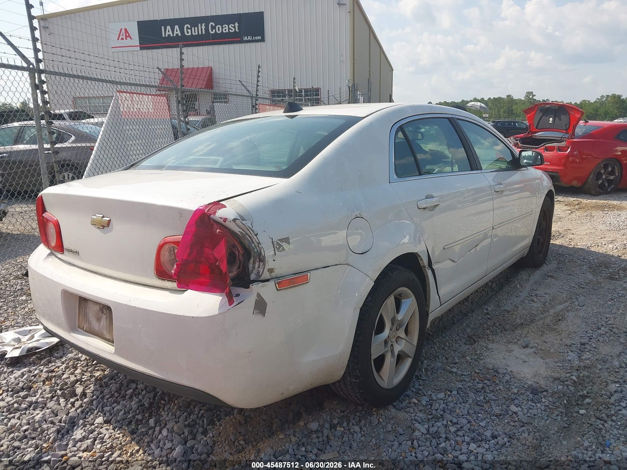2012 Chevrolet Malibu Ls White vin: 1G1ZB5E09CF112698