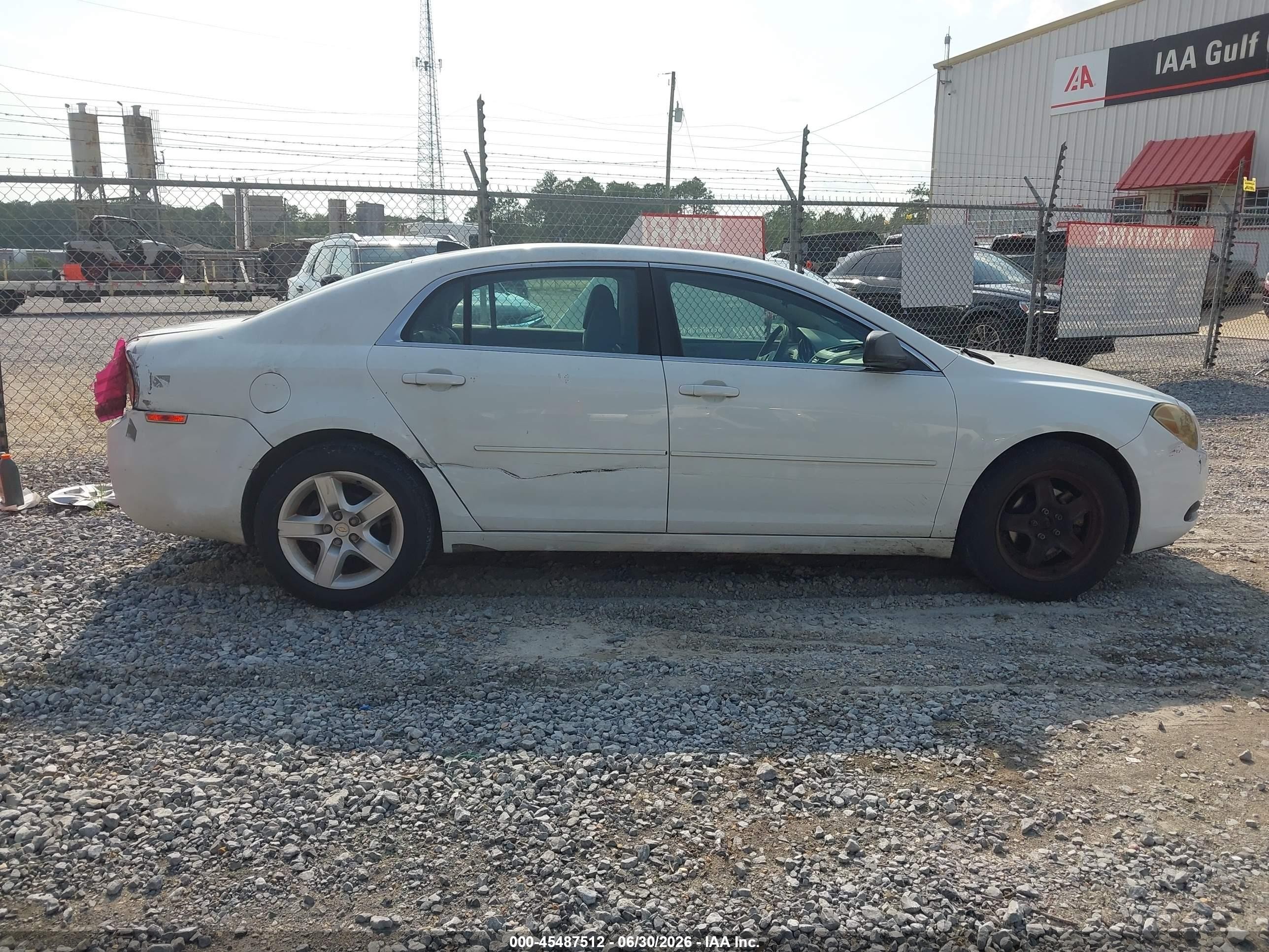 2012 Chevrolet Malibu Ls White vin: 1G1ZB5E09CF112698