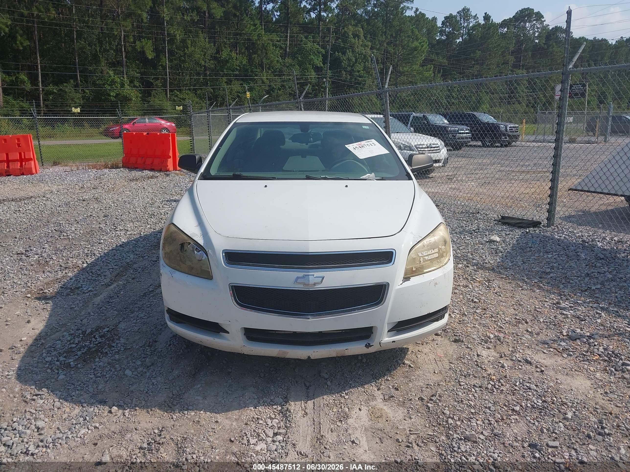 2012 Chevrolet Malibu Ls White vin: 1G1ZB5E09CF112698
