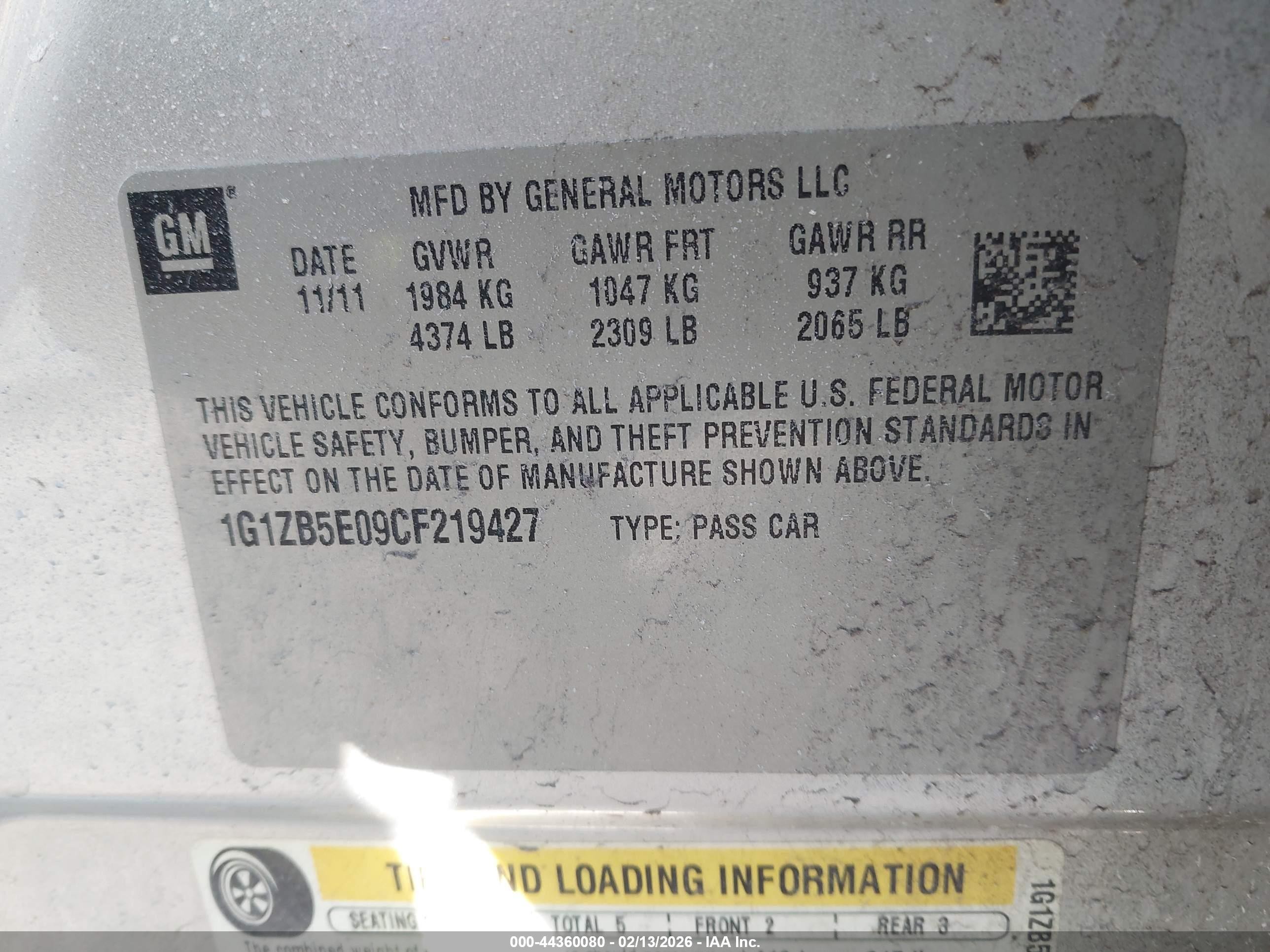 2012 Chevrolet Malibu Ls Gray vin: 1G1ZB5E09CF219427