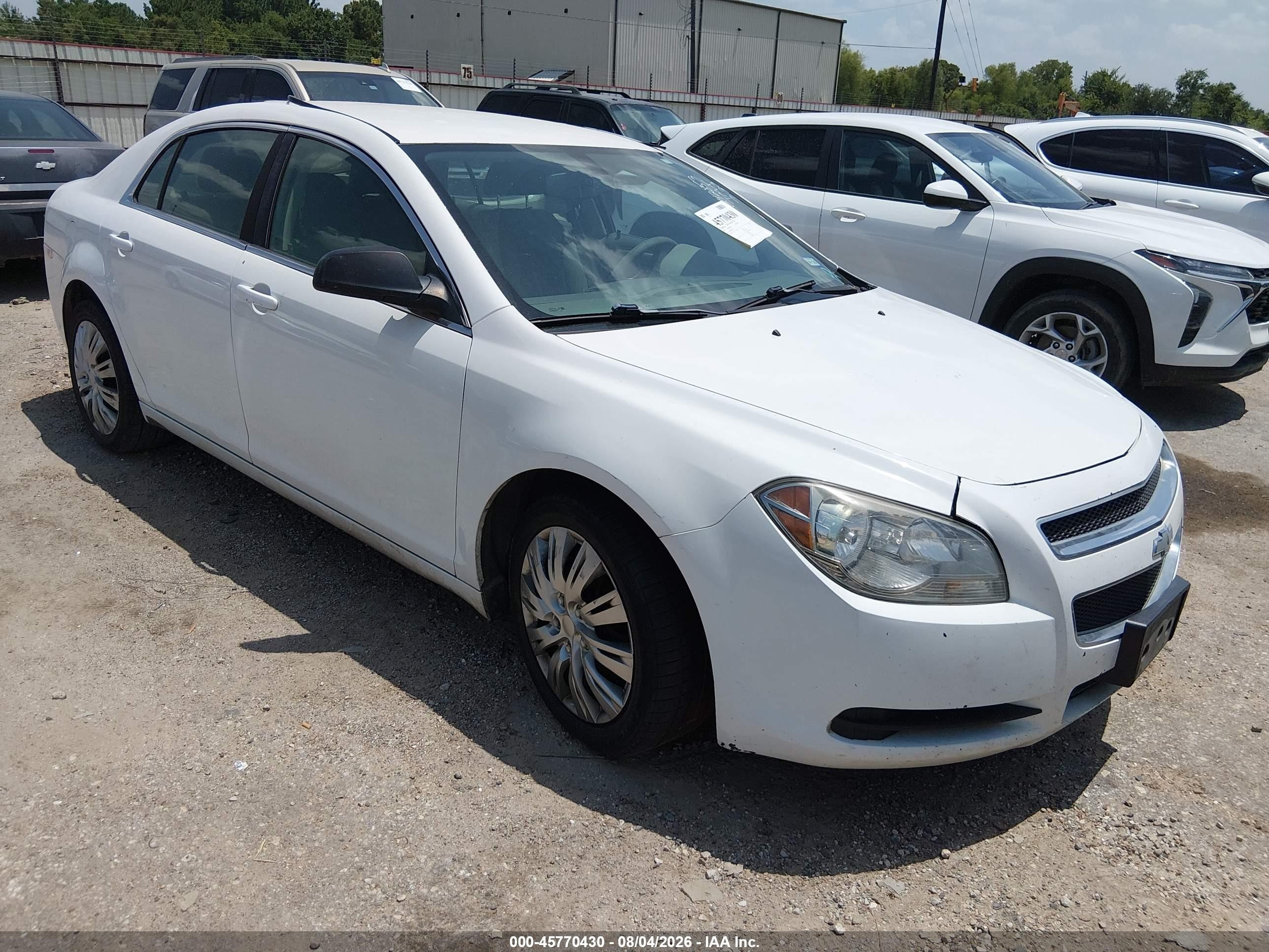 2012 Chevrolet Malibu Ls White vin: 1G1ZB5E09CF242853