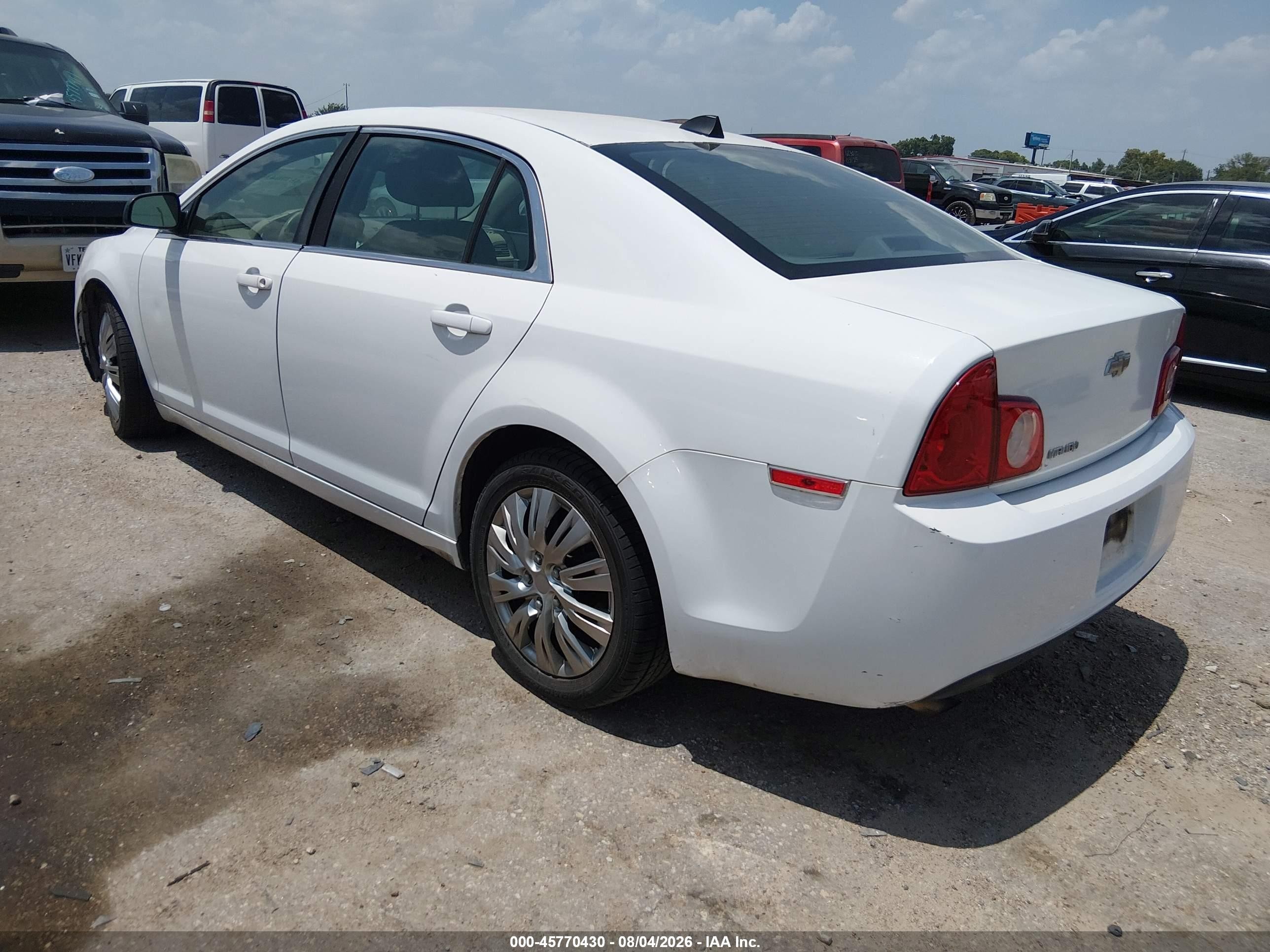 2012 Chevrolet Malibu Ls White vin: 1G1ZB5E09CF242853
