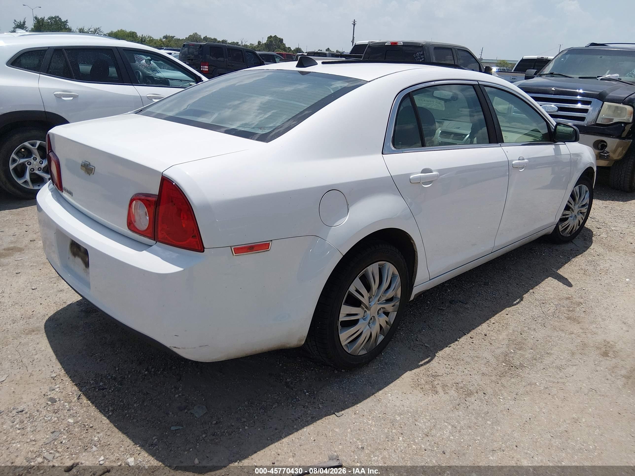 2012 Chevrolet Malibu Ls White vin: 1G1ZB5E09CF242853