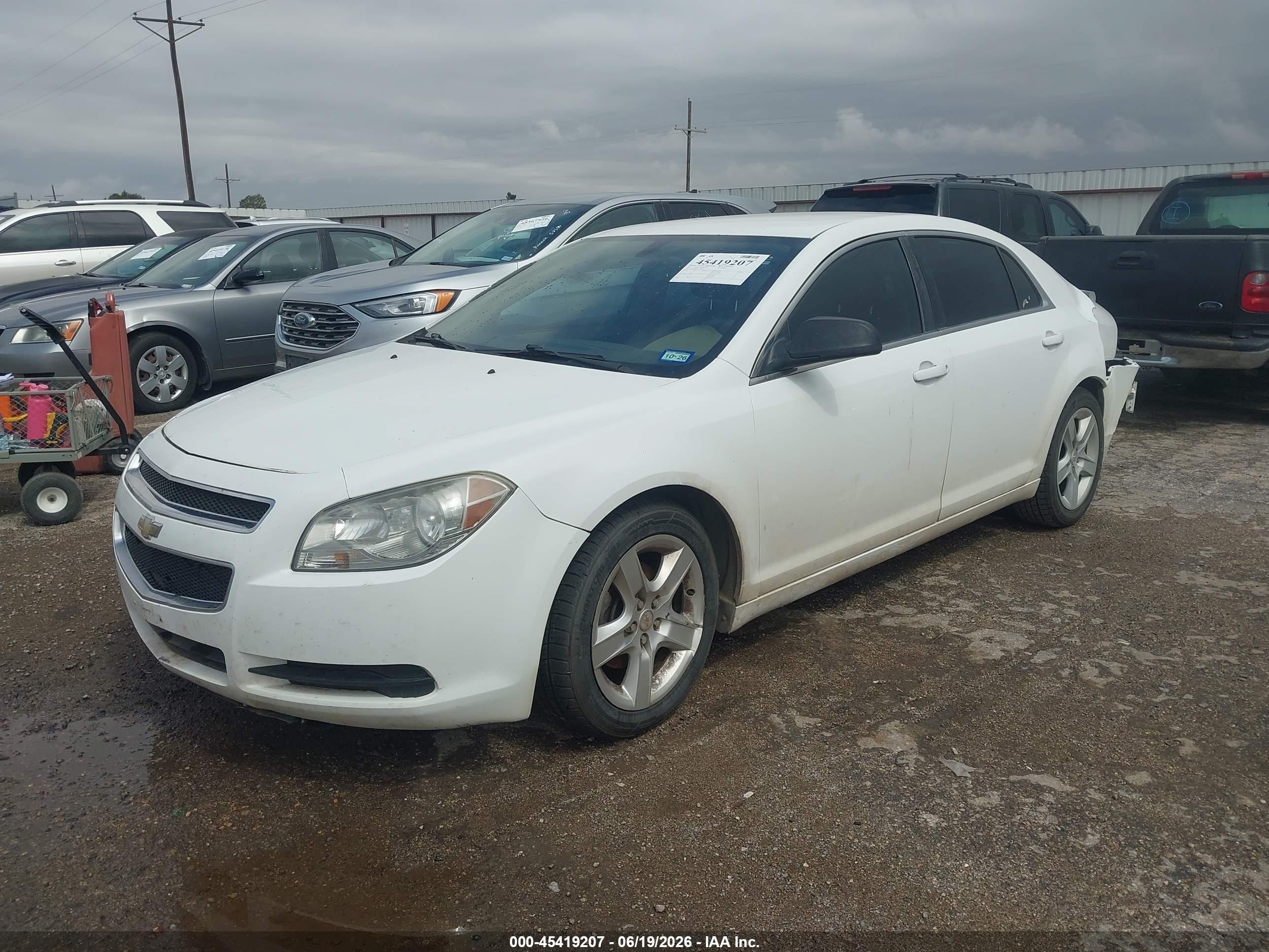 2012 Chevrolet Malibu Ls White vin: 1G1ZB5E0XCF239010