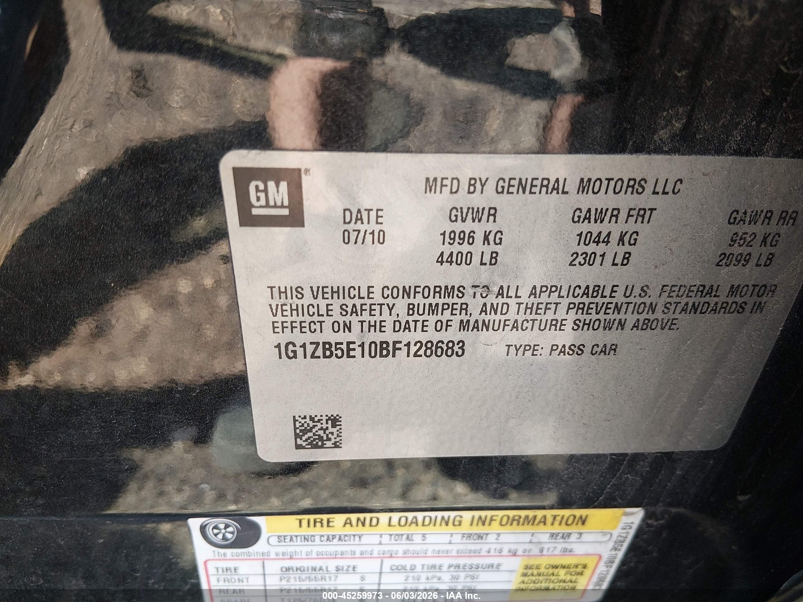 2011 Chevrolet Malibu Ls Black vin: 1G1ZB5E10BF128683