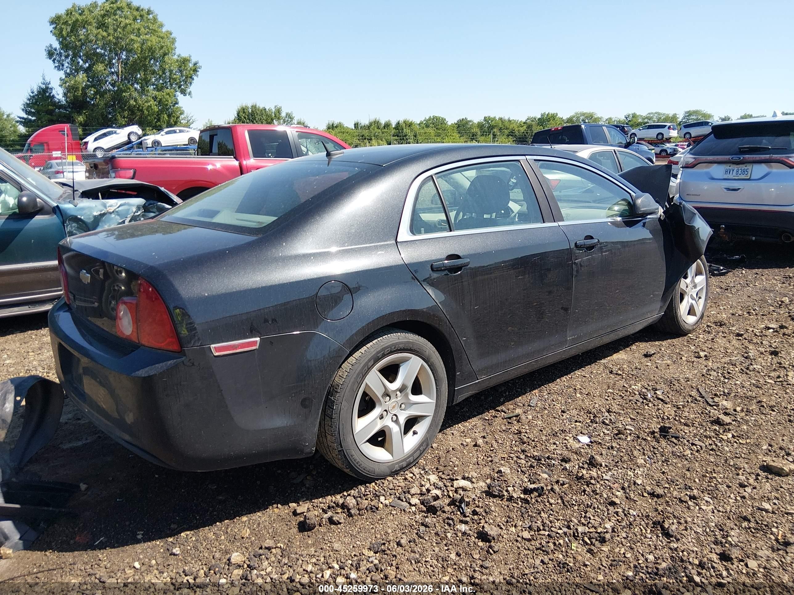 2011 Chevrolet Malibu Ls Black vin: 1G1ZB5E10BF128683