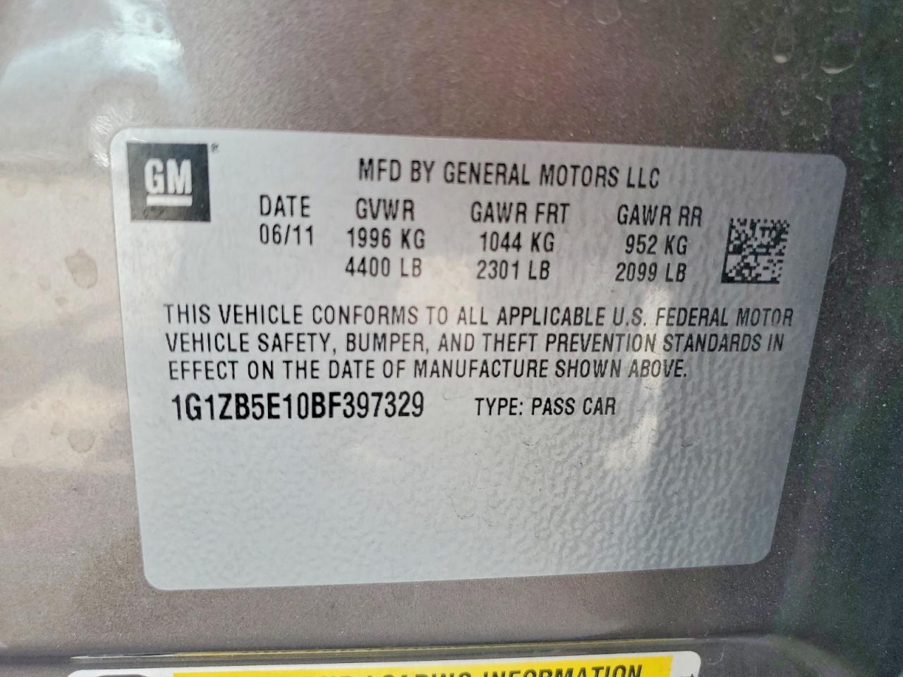 2011 Chevrolet Malibu Ls Brown vin: 1G1ZB5E10BF397329