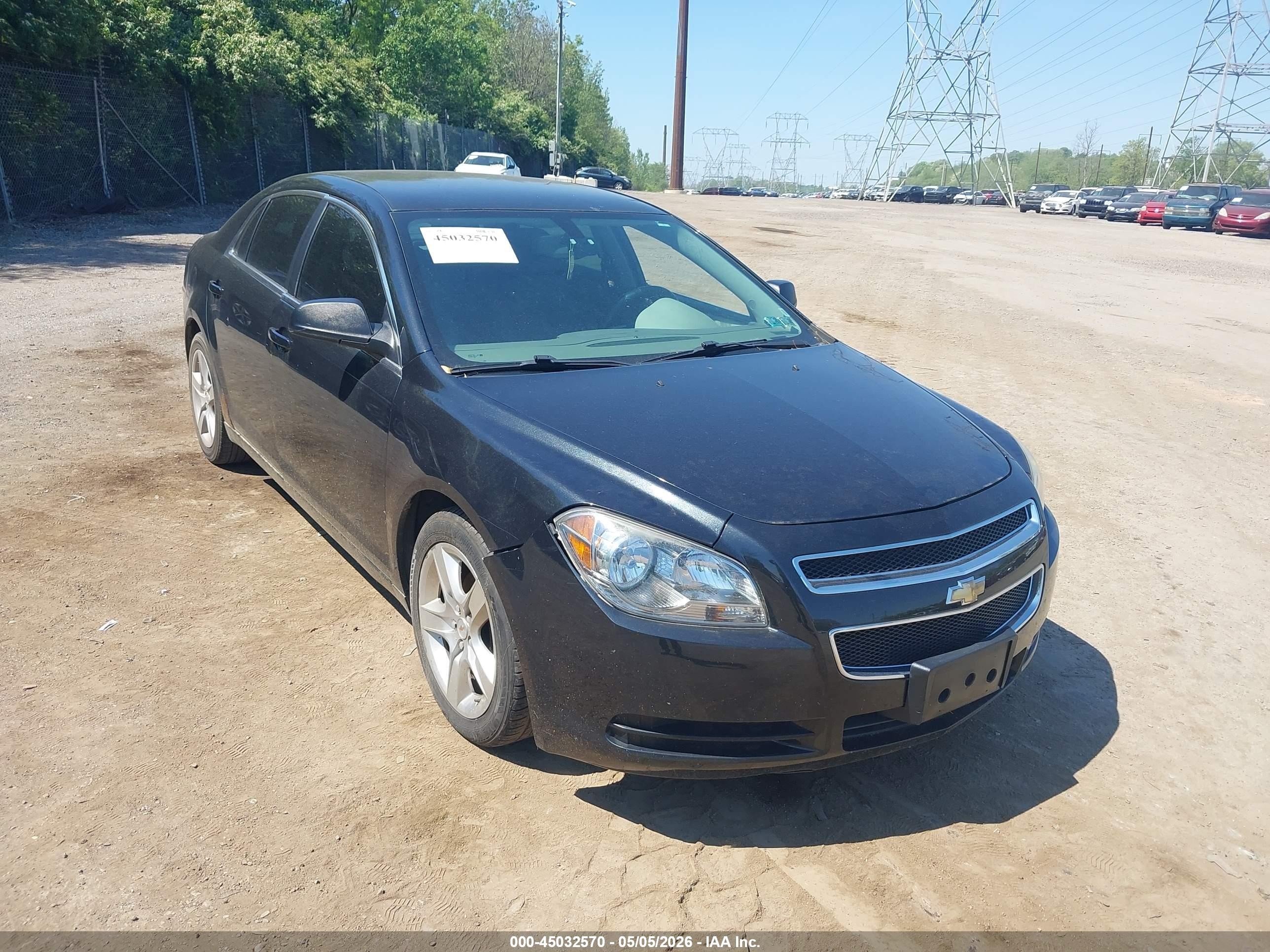 2011 Chevrolet Malibu Ls Black vin: 1G1ZB5E11BF237380