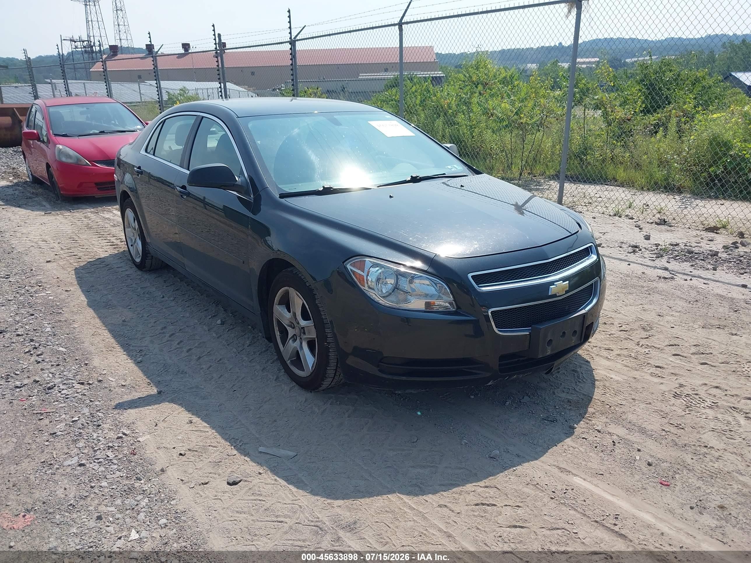 2011 Chevrolet Malibu Ls Black vin: 1G1ZB5E11BF355848